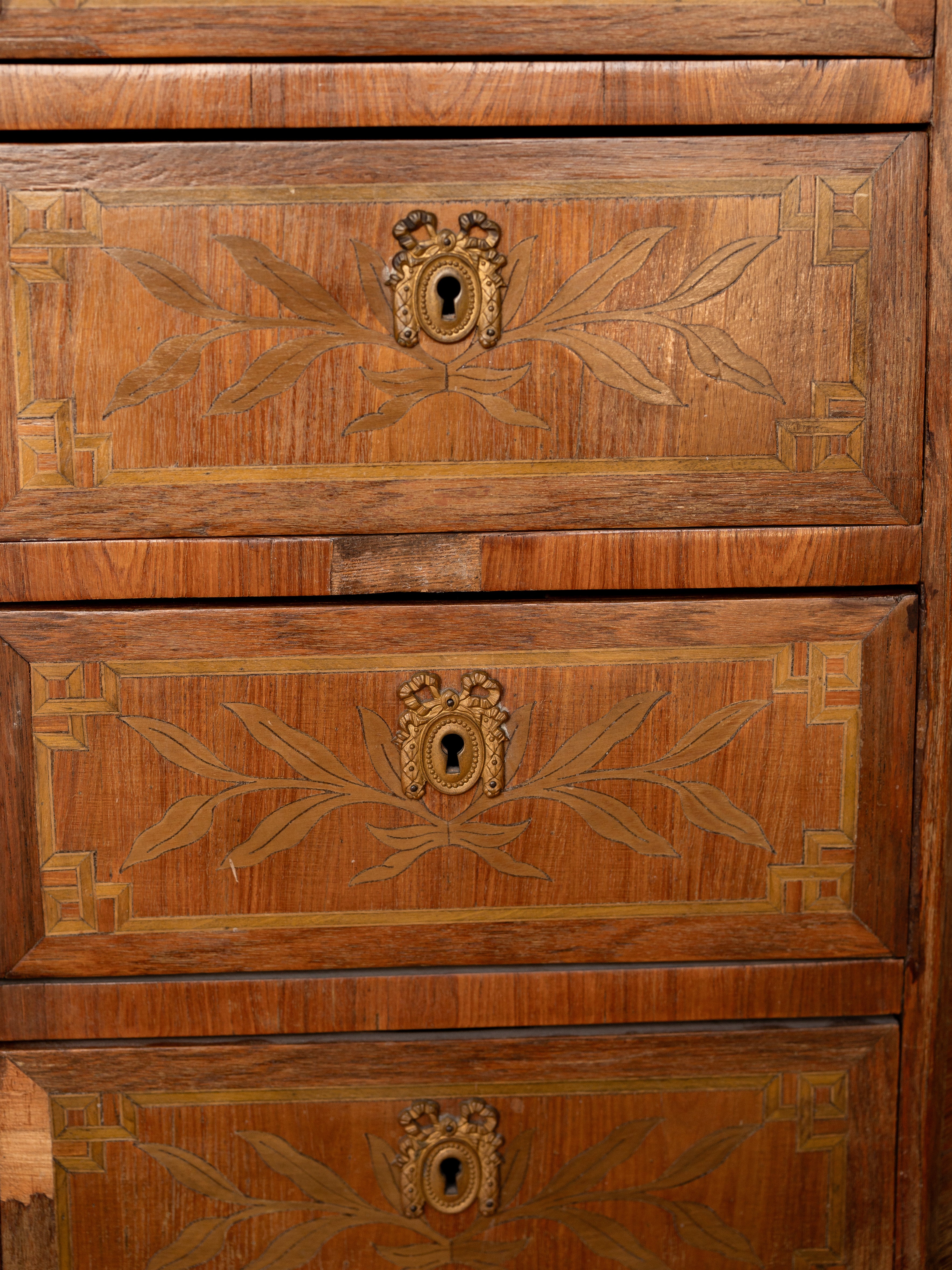 Pair of French Louis XVI 6-drawer Semainier Style Tall Chests