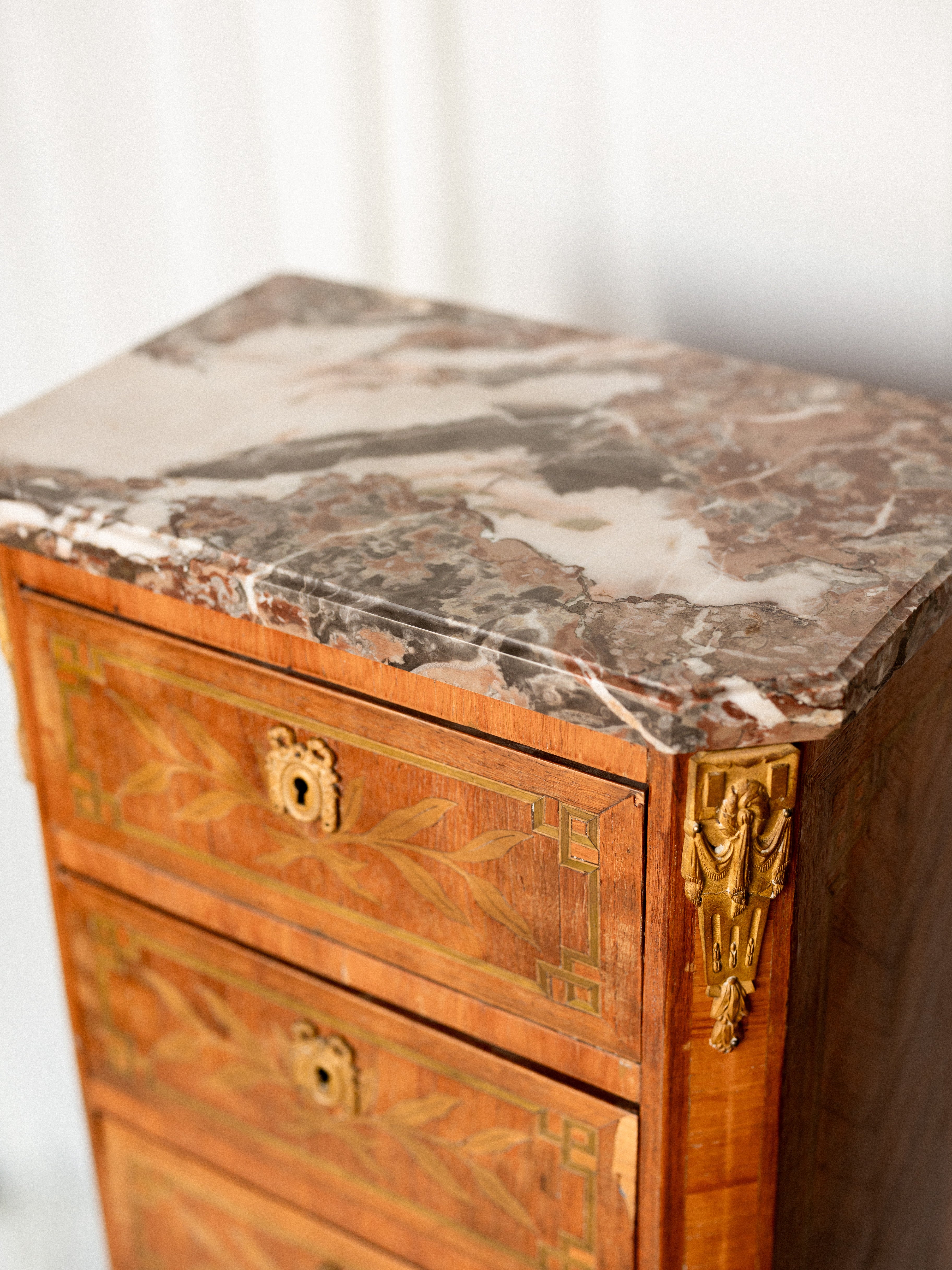 Pair of French Louis XVI 6-drawer Semainier Style Tall Chests