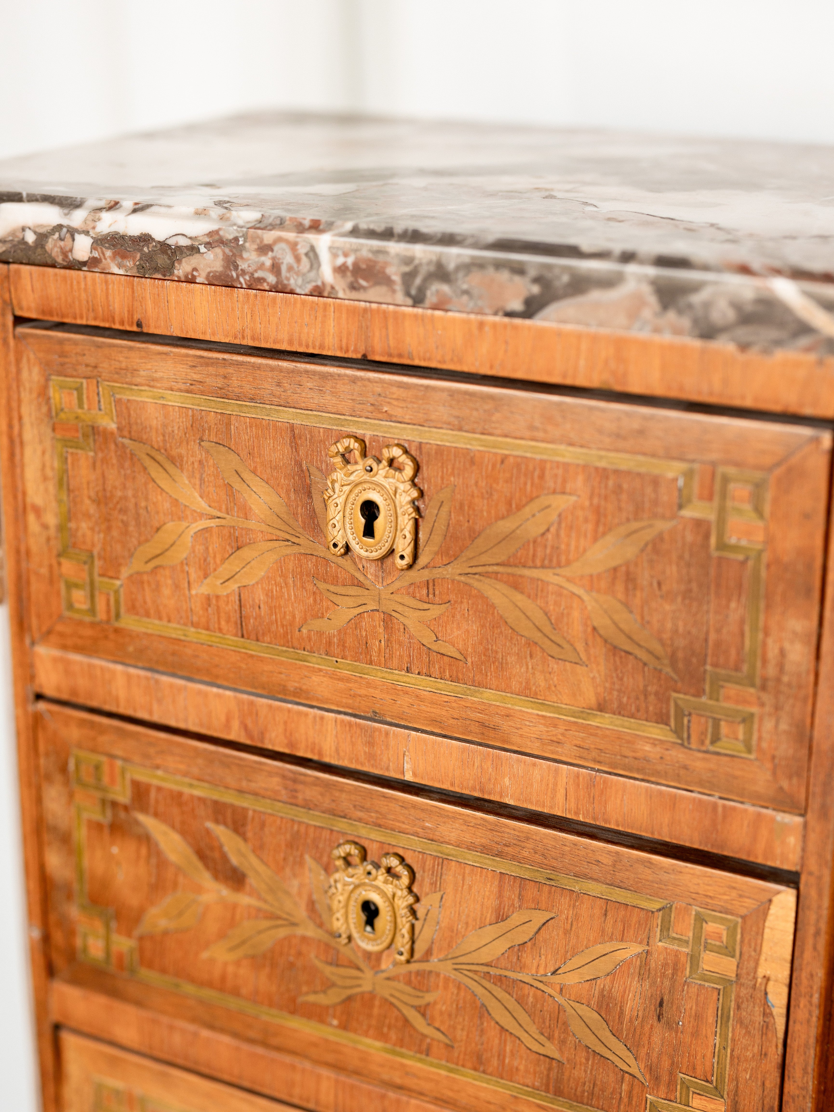 Pair of French Louis XVI 6-drawer Semainier Style Tall Chests