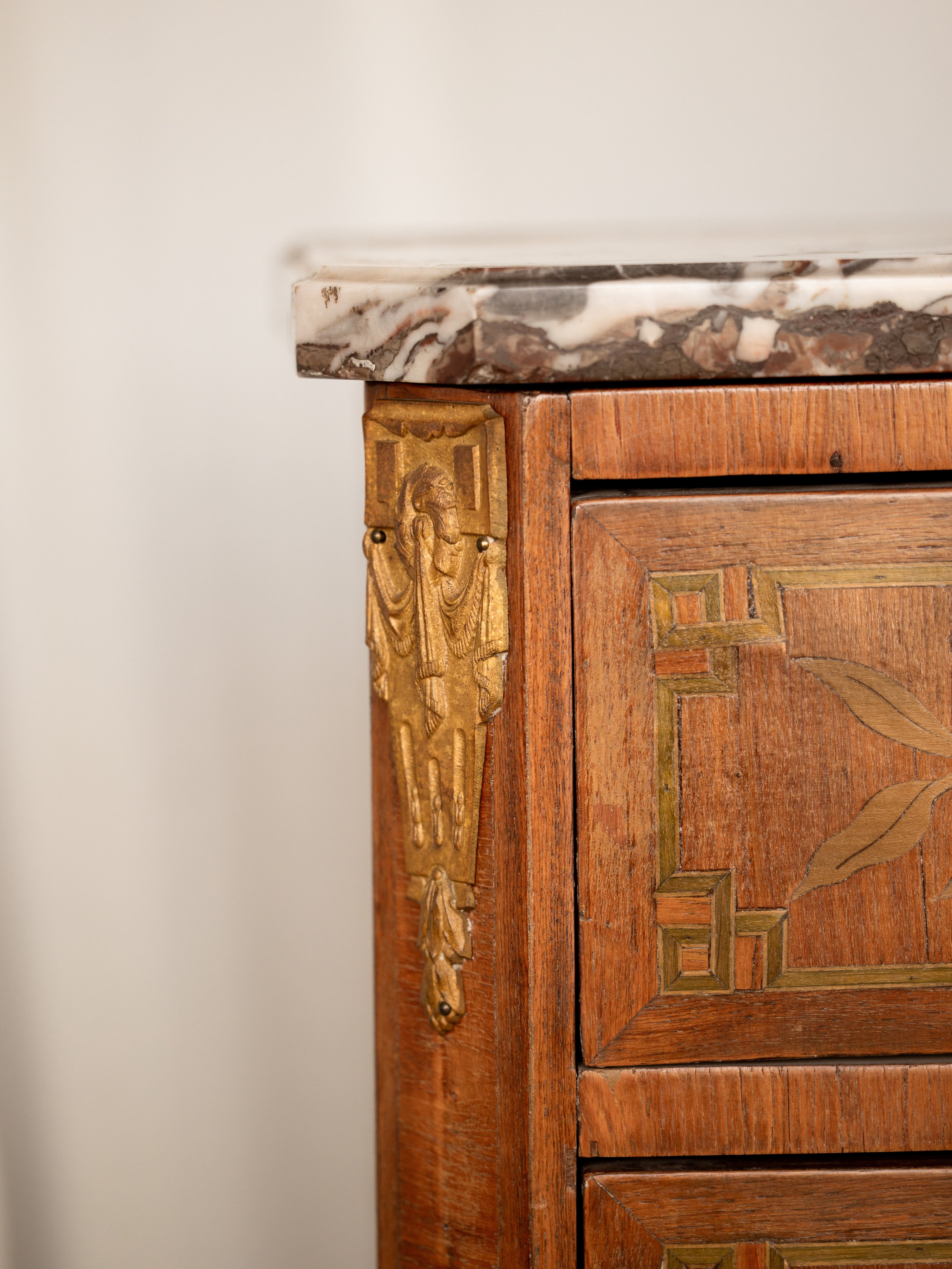 Pair of French Louis XVI 6-drawer Semainier Style Tall Chests