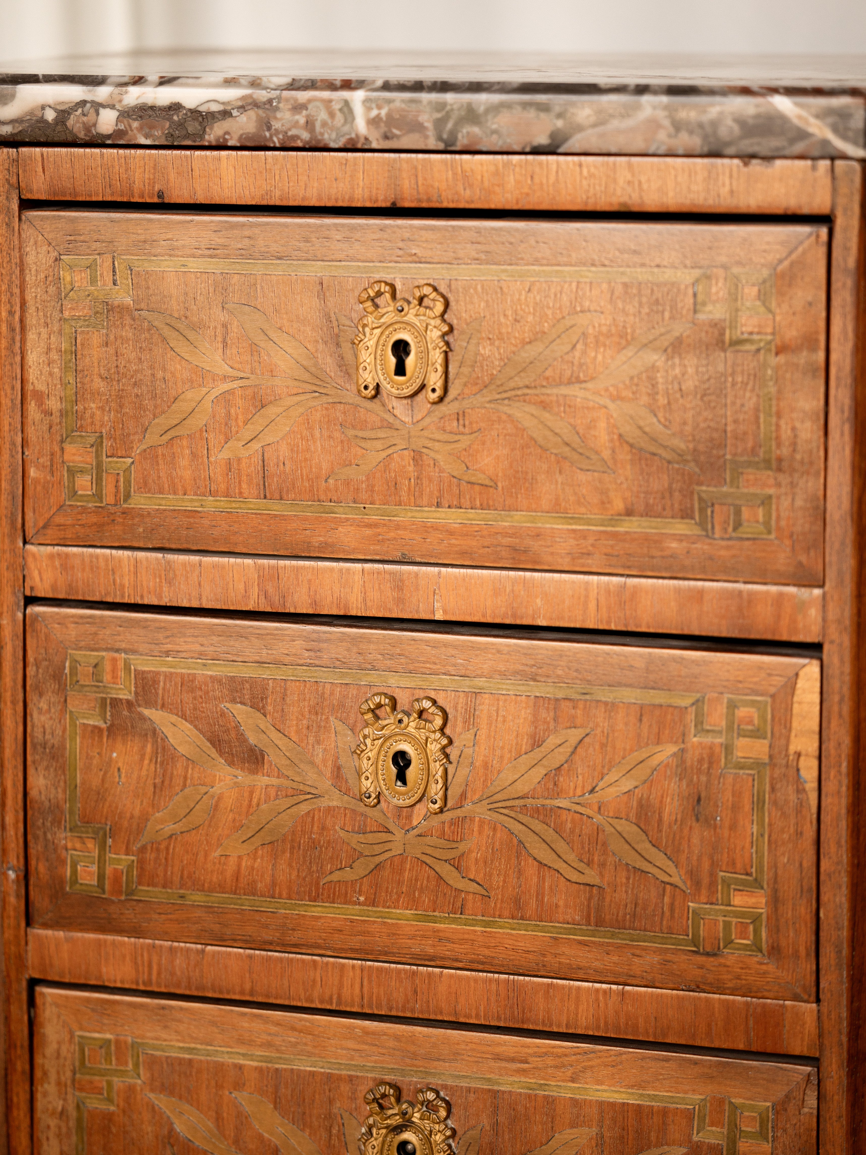 Pair of French Louis XVI 6-drawer Semainier Style Tall Chests