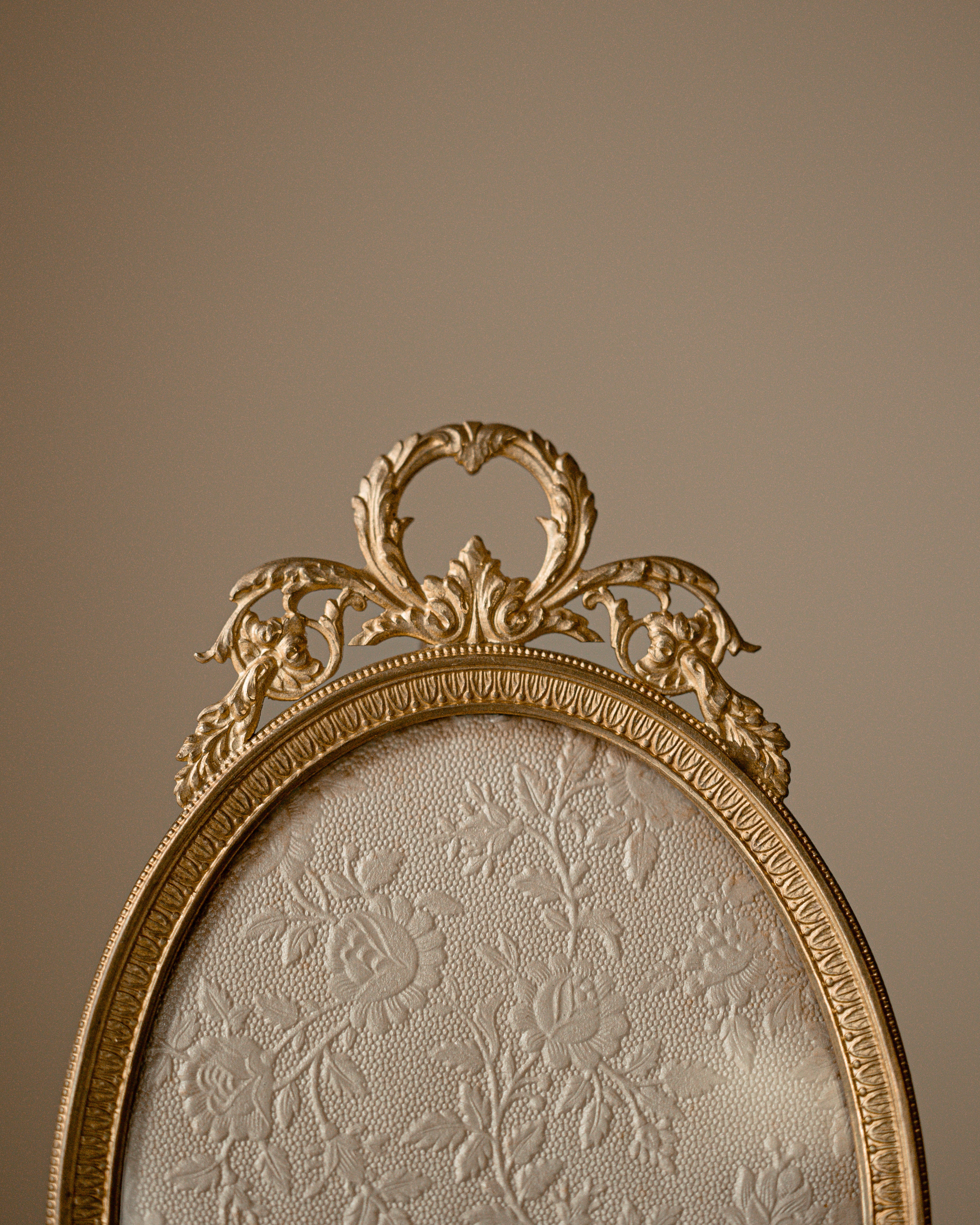 19th Century French Triple Oval Gilt Bronze Photo Frame