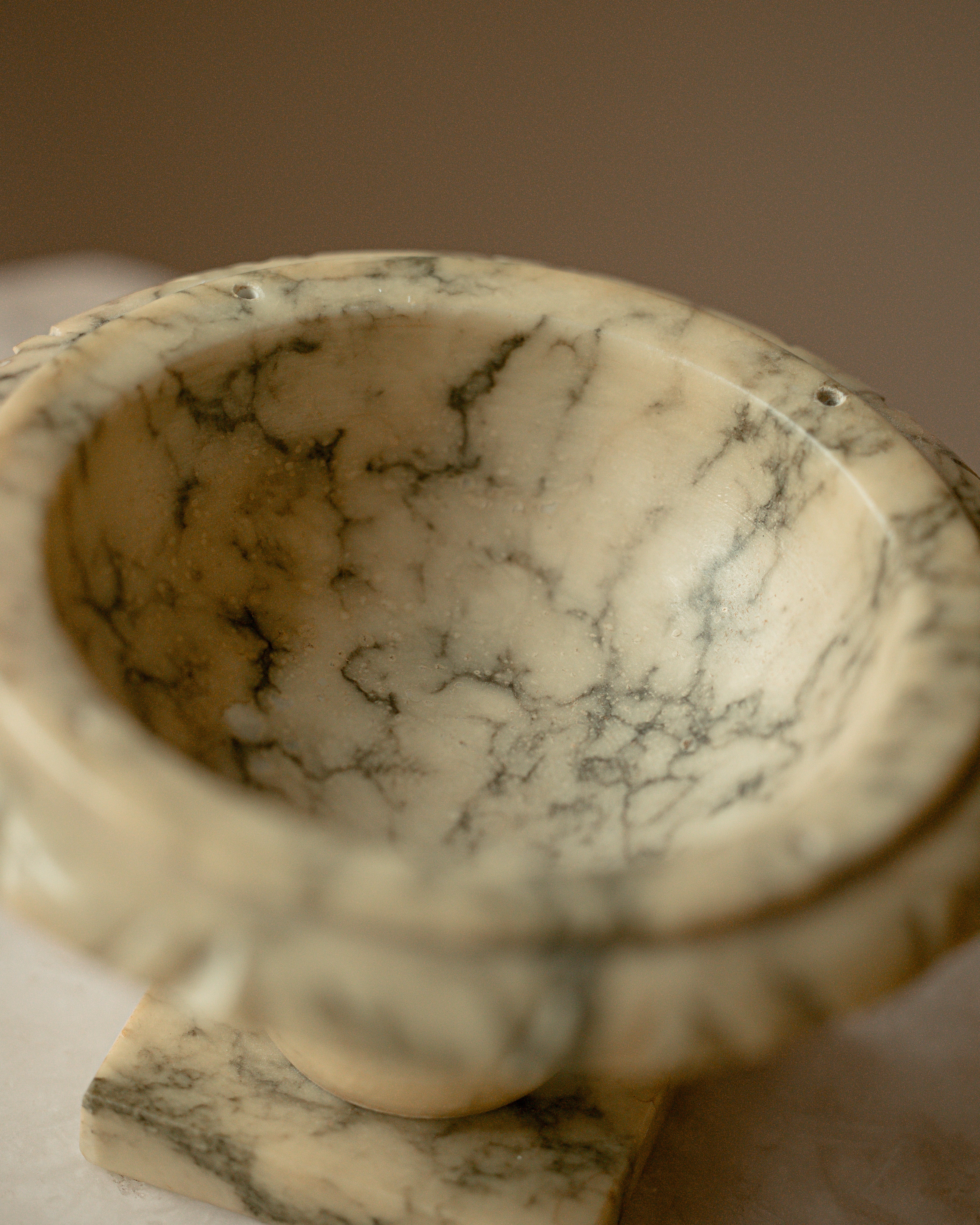 Italian Alabaster Bird Bath