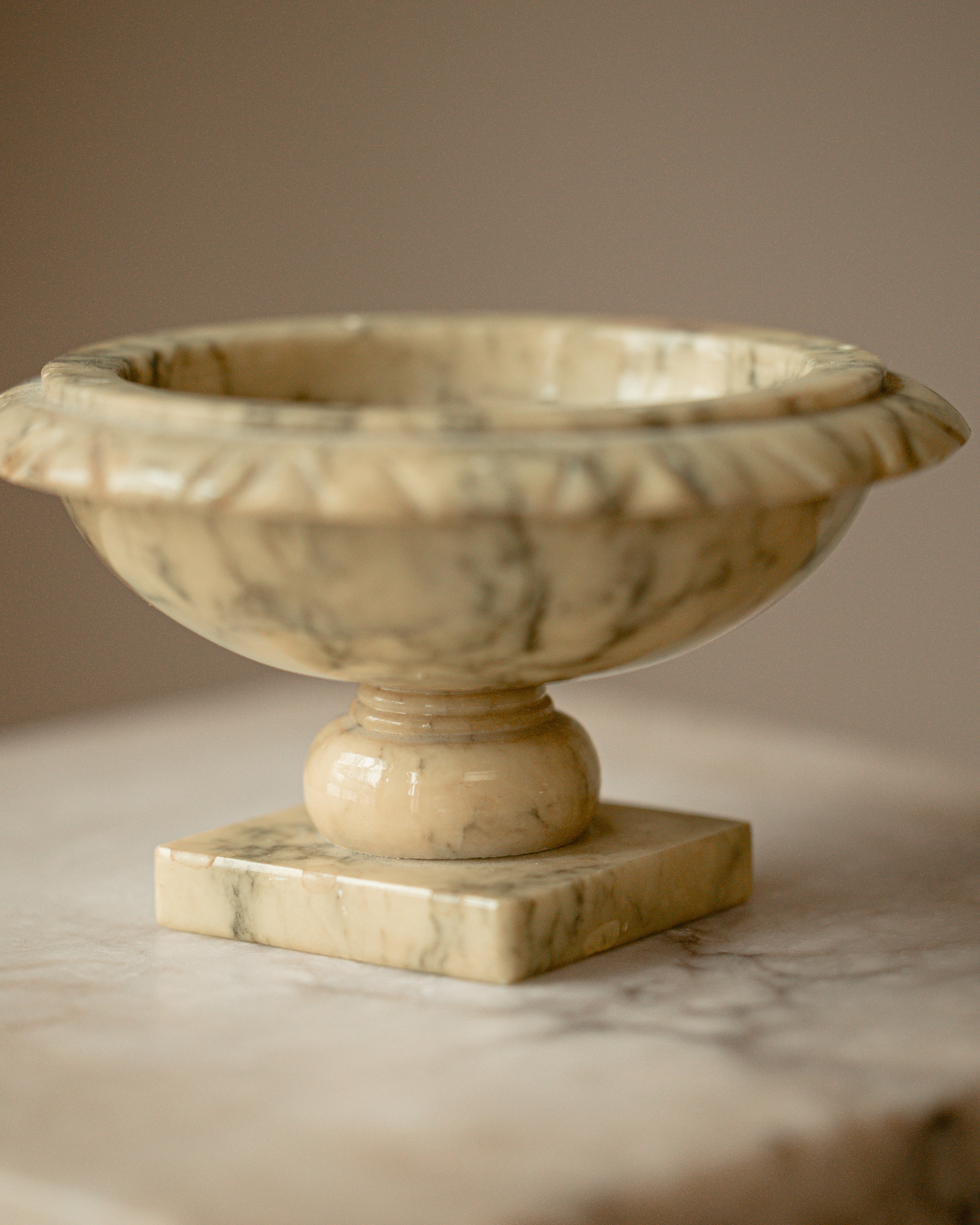 Italian Alabaster Bird Bath