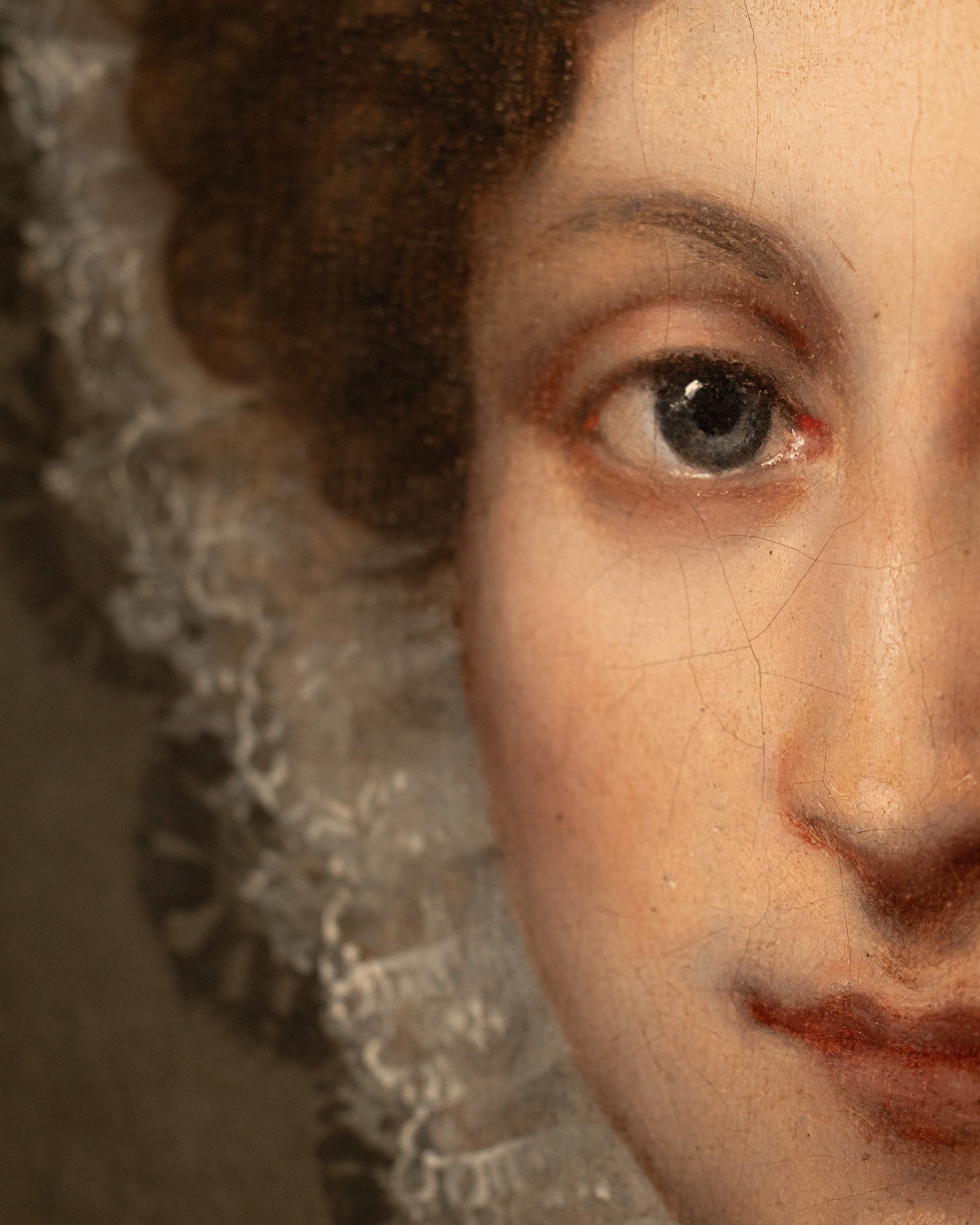 Antique Oval Portrait of A Woman