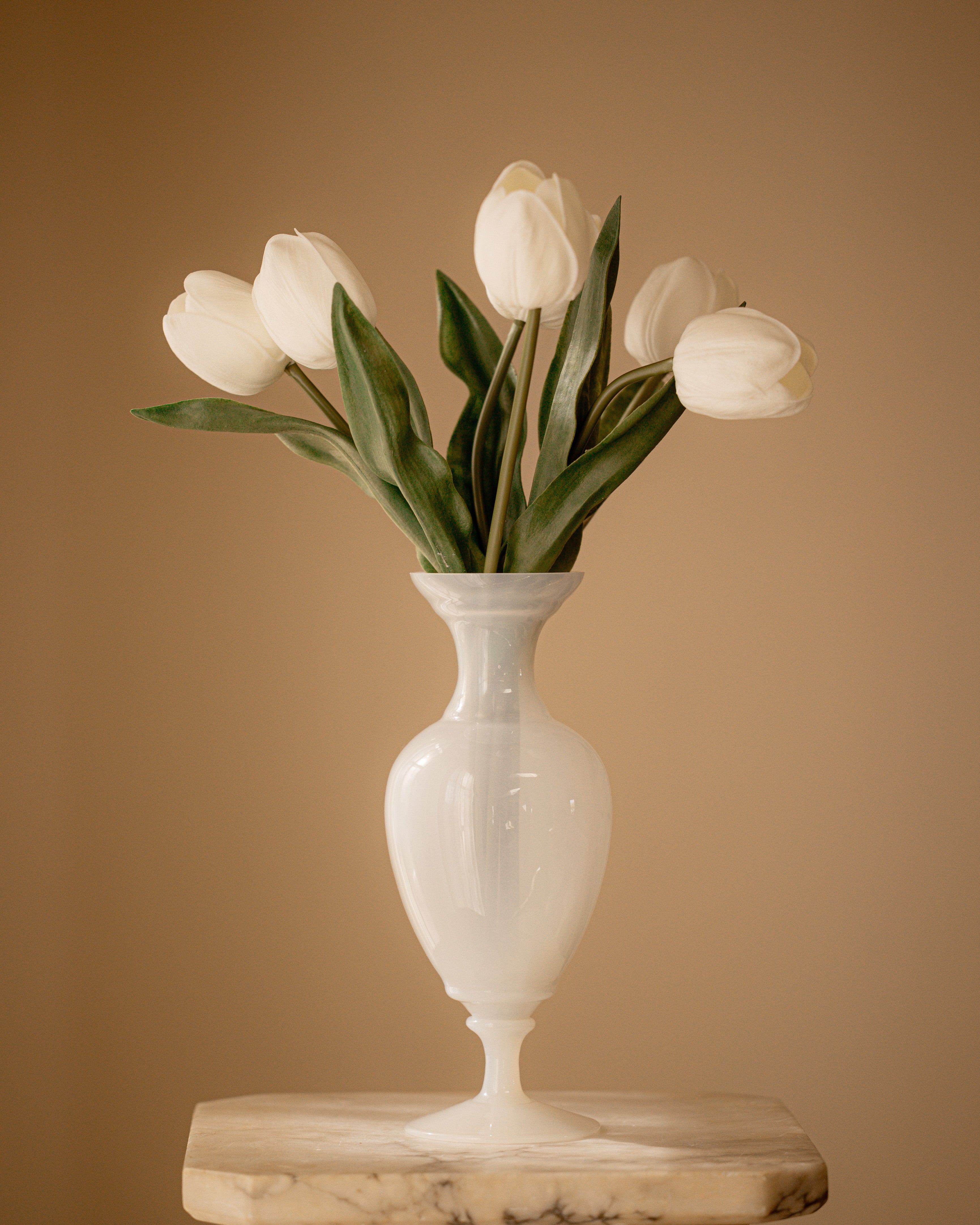 White Italian Opaline Vase