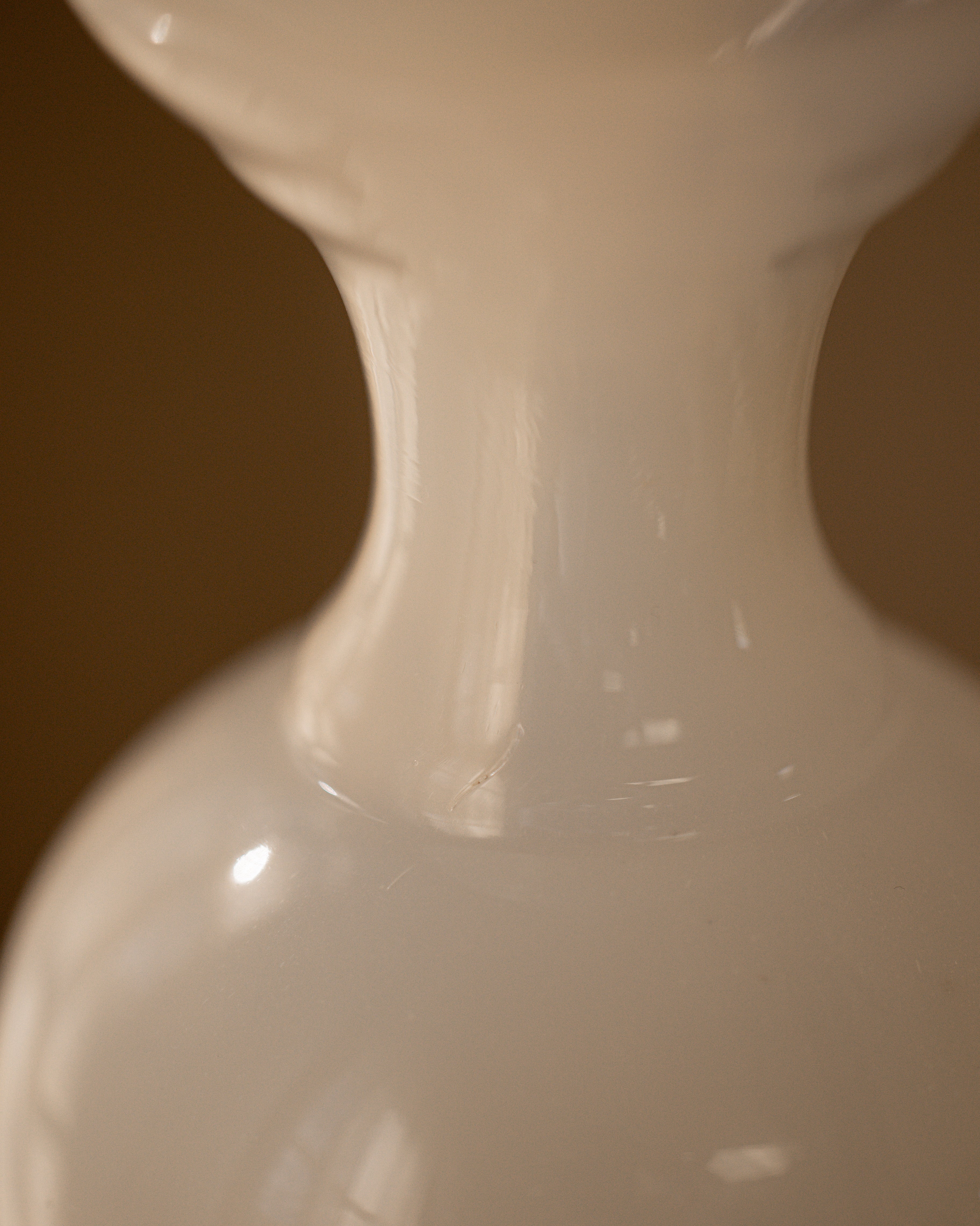White Italian Opaline Single Stem Vase