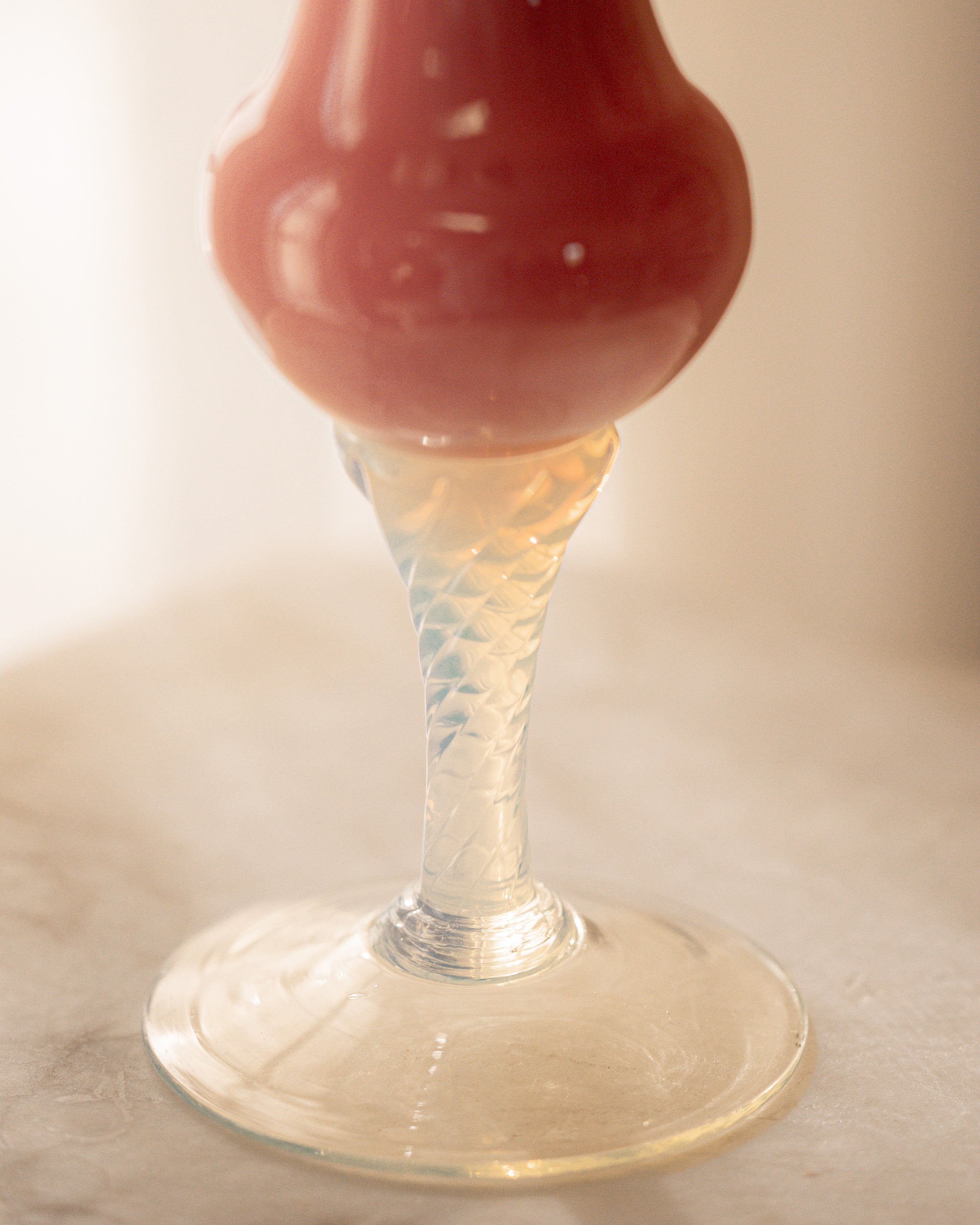 Pink Ombré Italian Opaline Vase