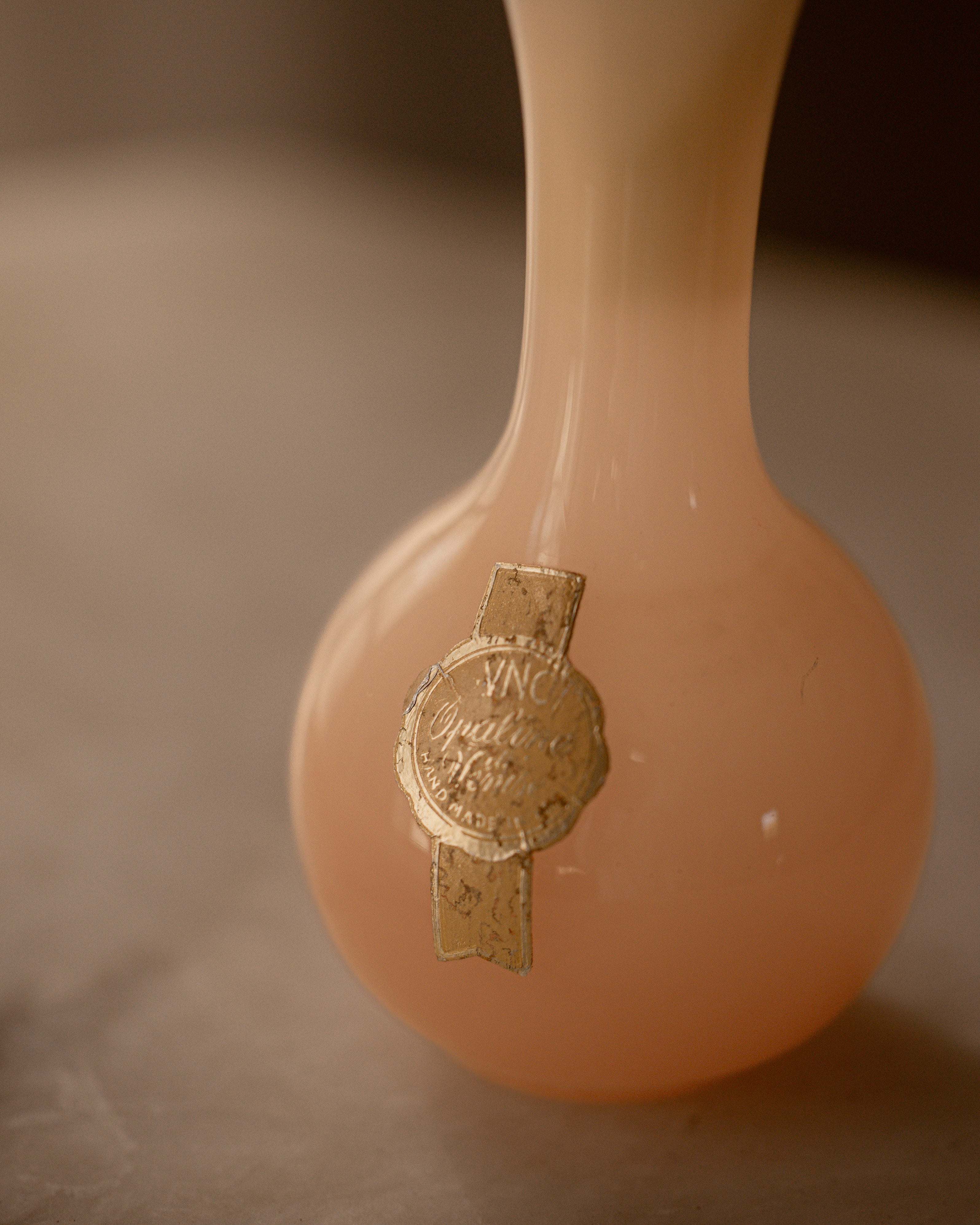 Blush Pink Italian Opaline Vase