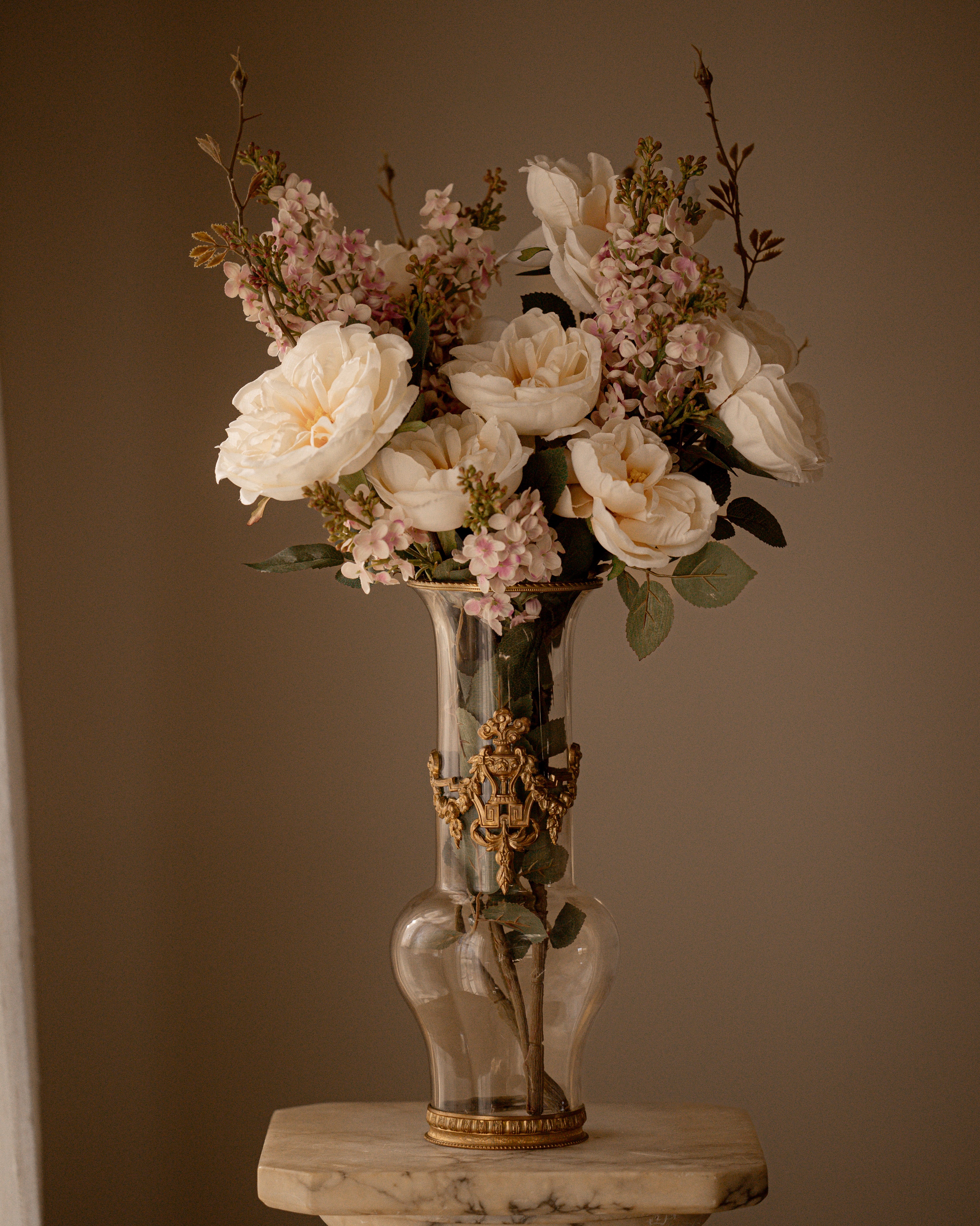 French Crystal and Bronze Vase