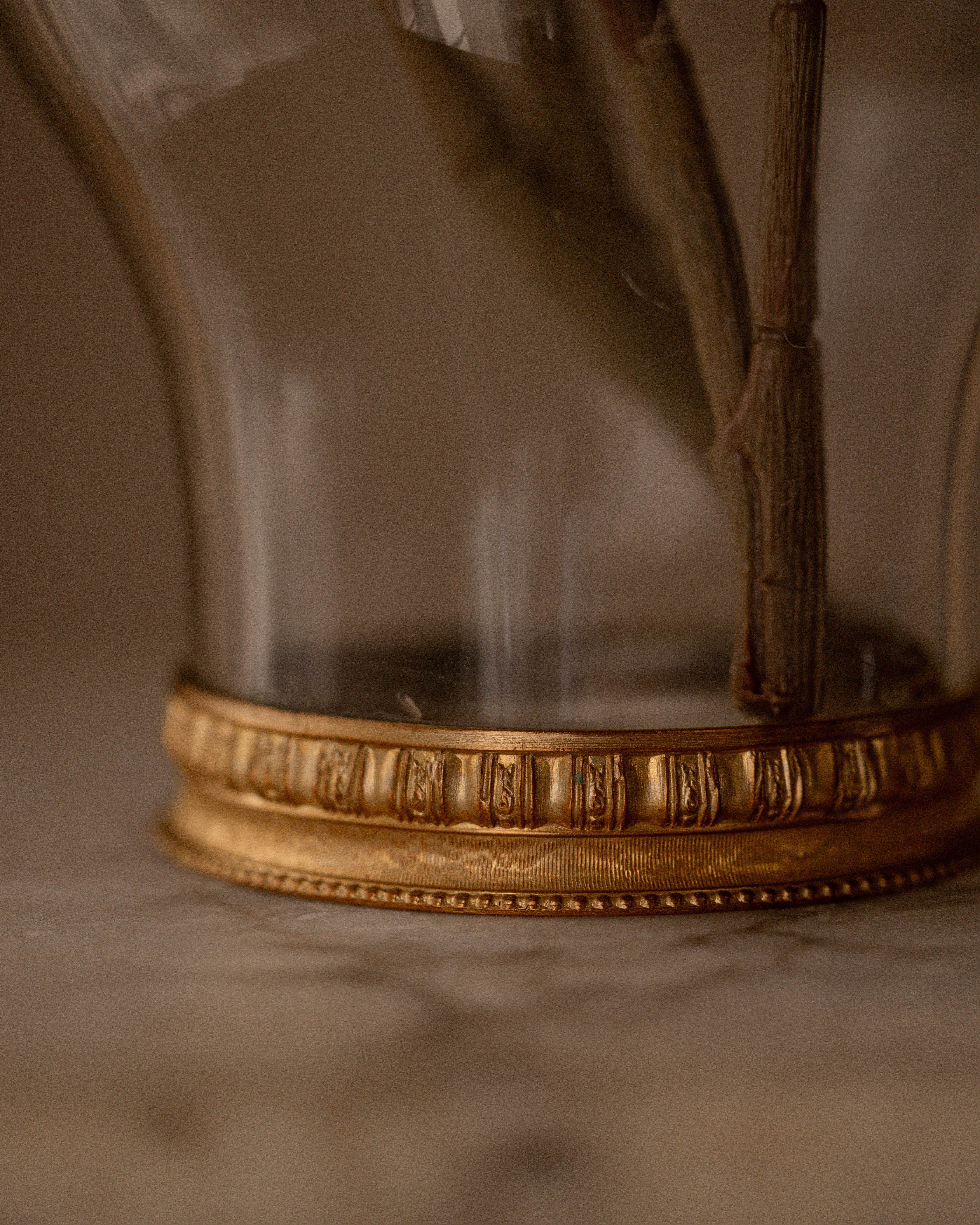 French Crystal and Bronze Vase