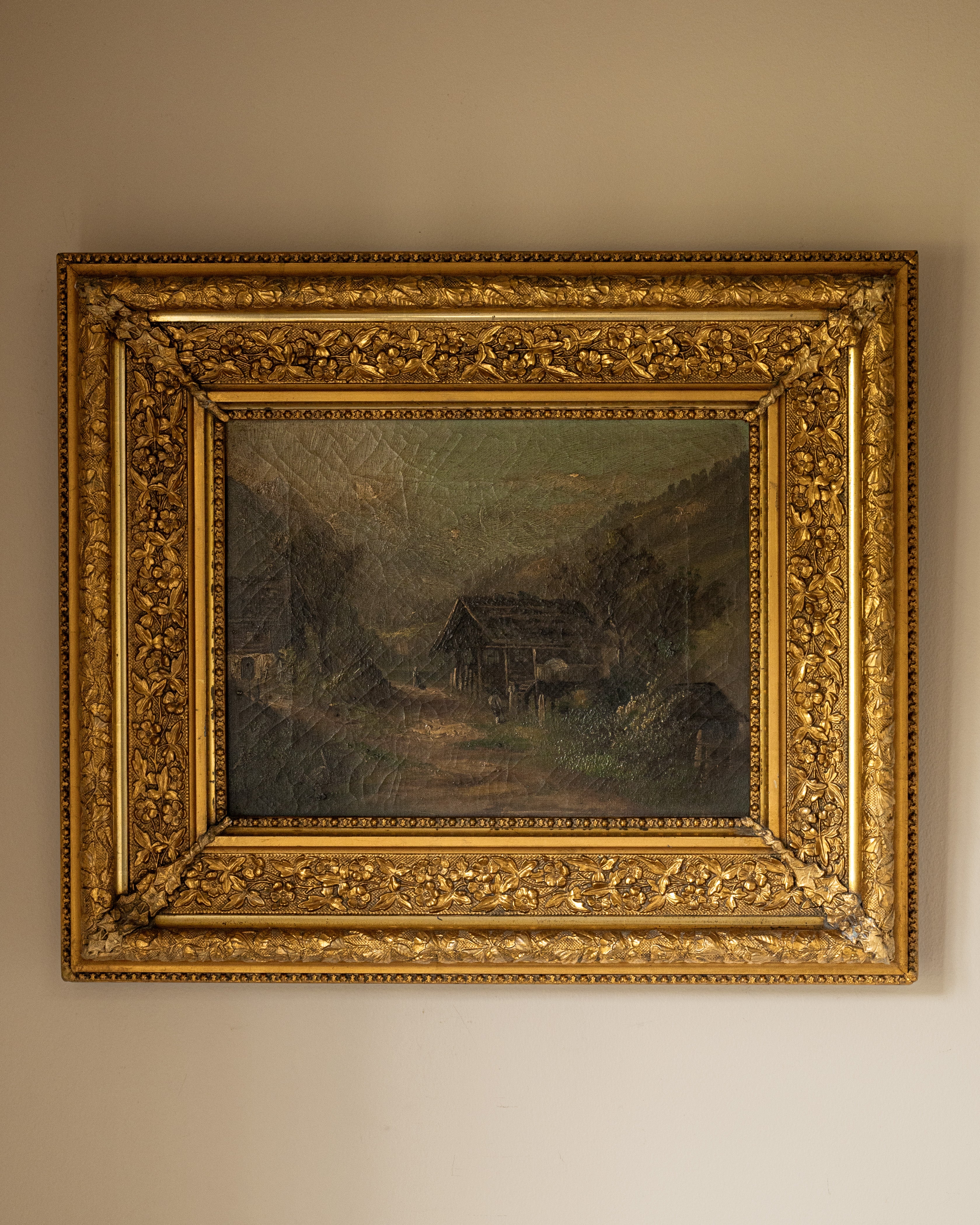 19th. C. Mountain Scene Painting