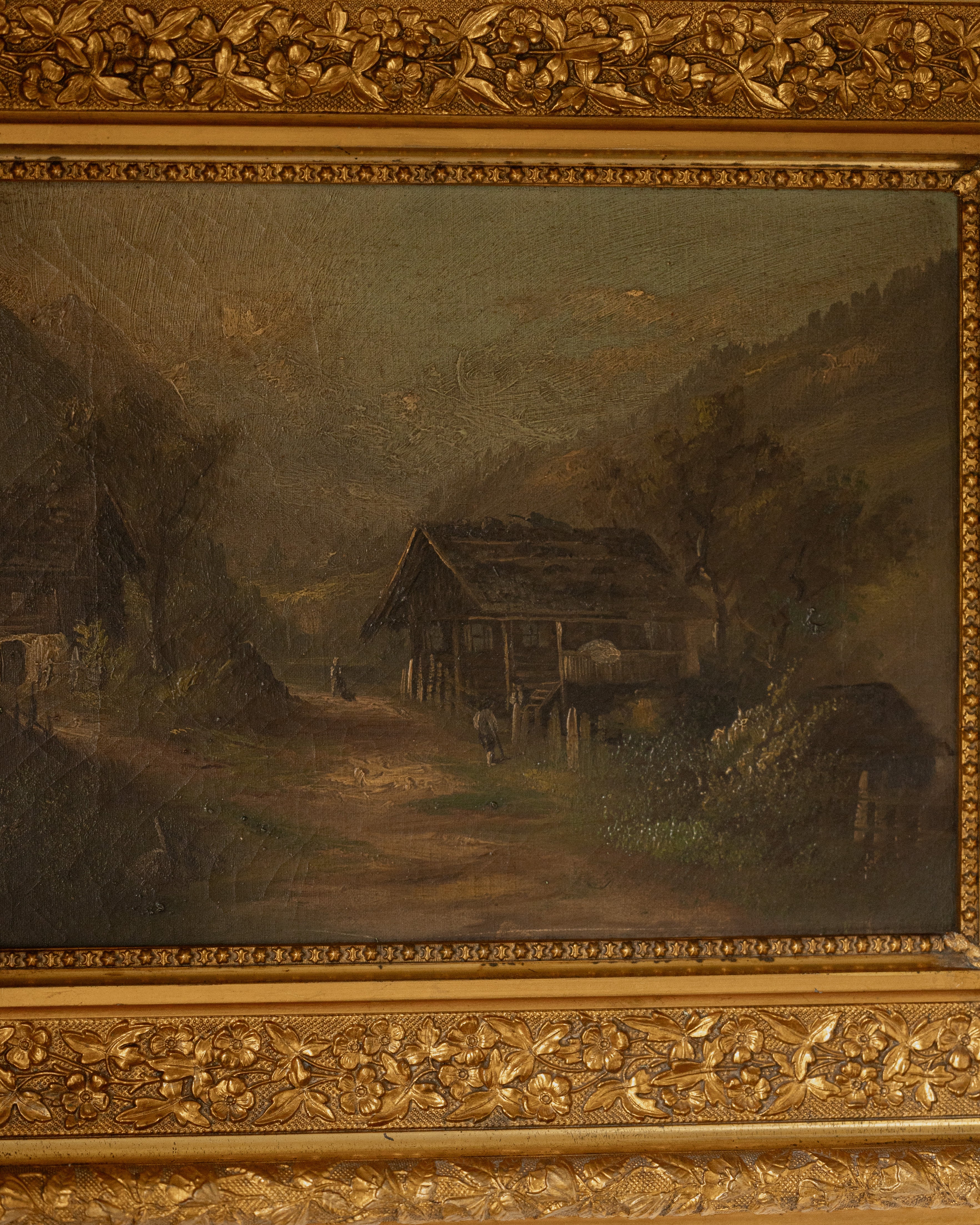 19th. C. Mountain Scene Painting