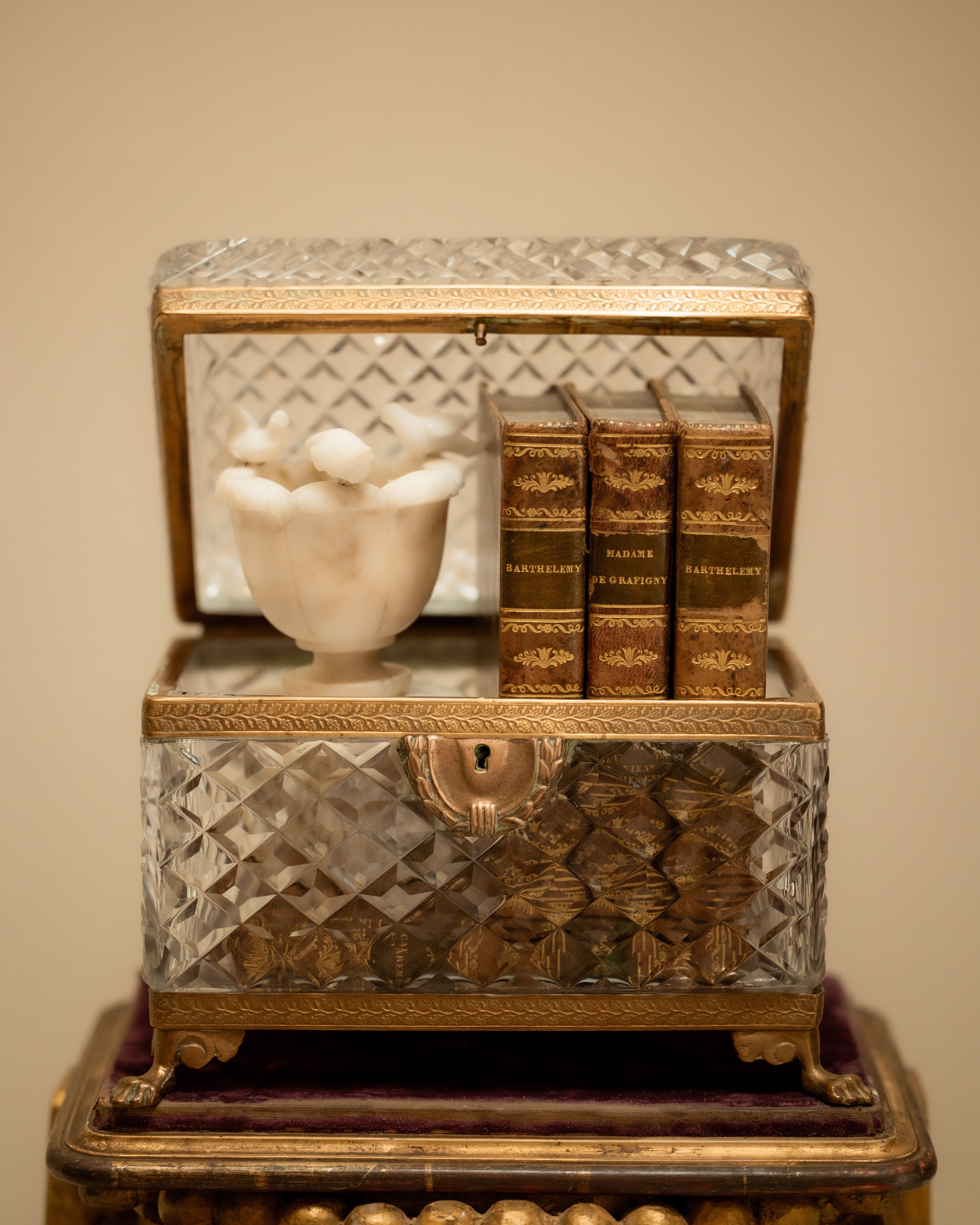 XL Antique Crystal Casket