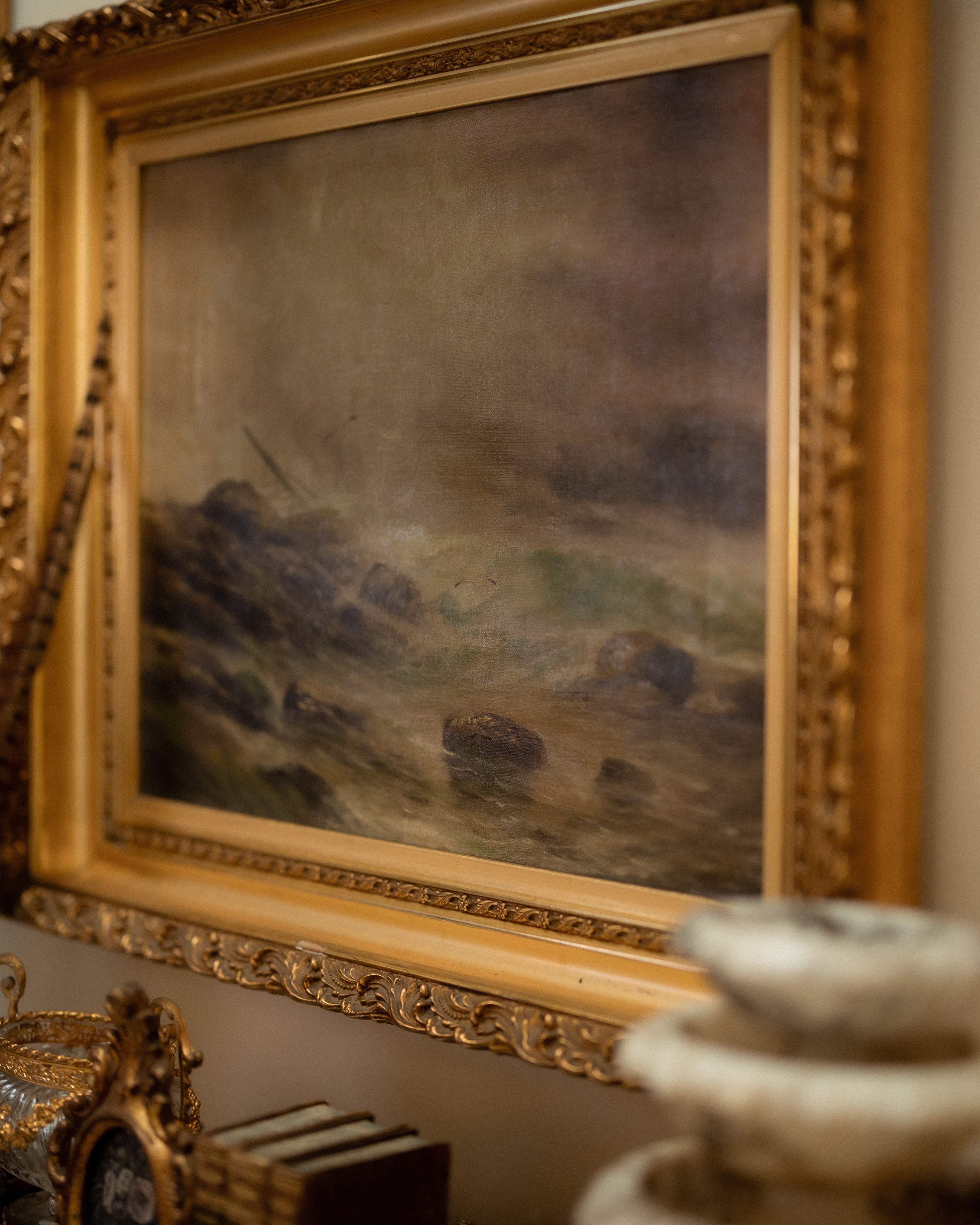 19th C. Seascape on Canvas