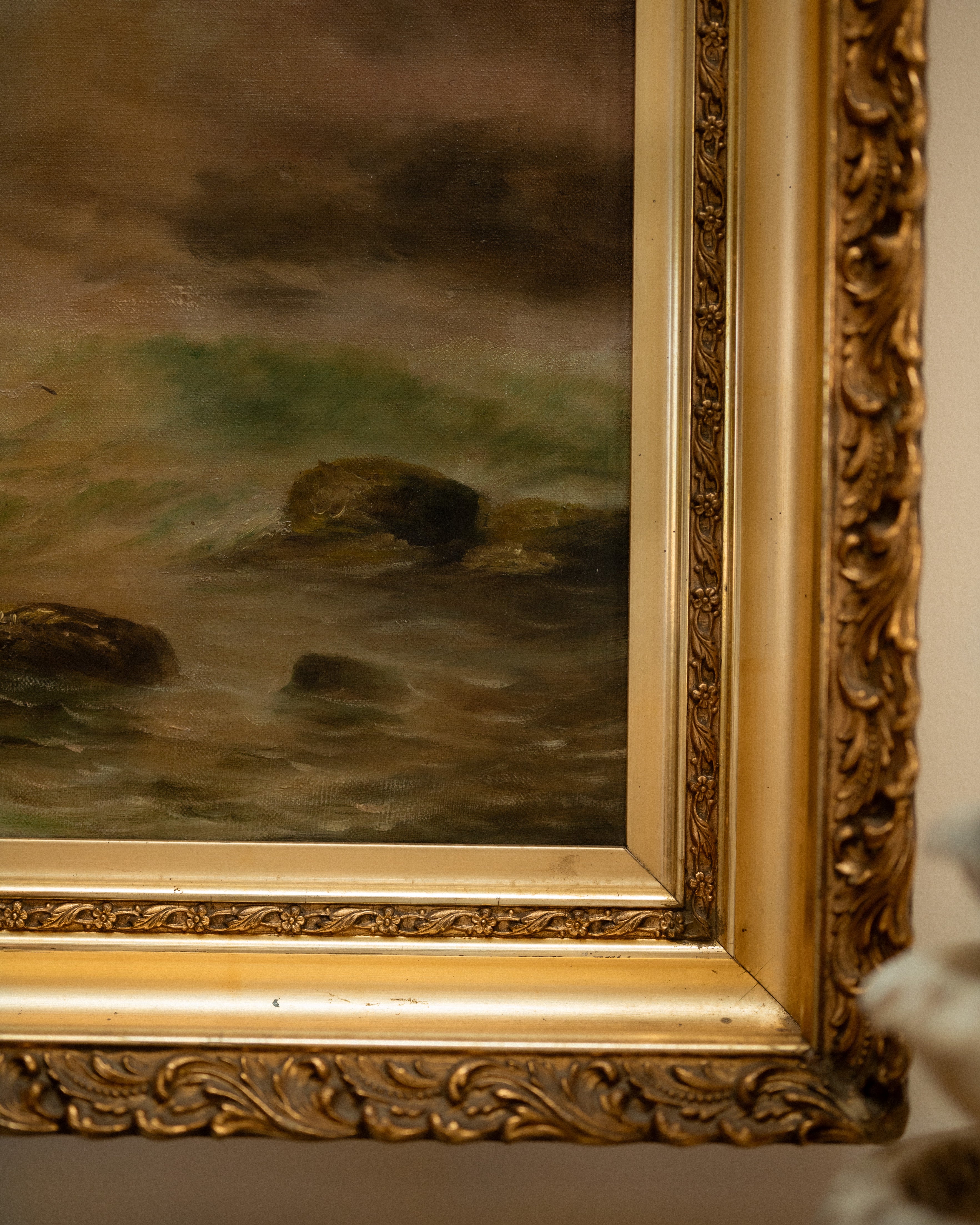 19th C. Seascape on Canvas