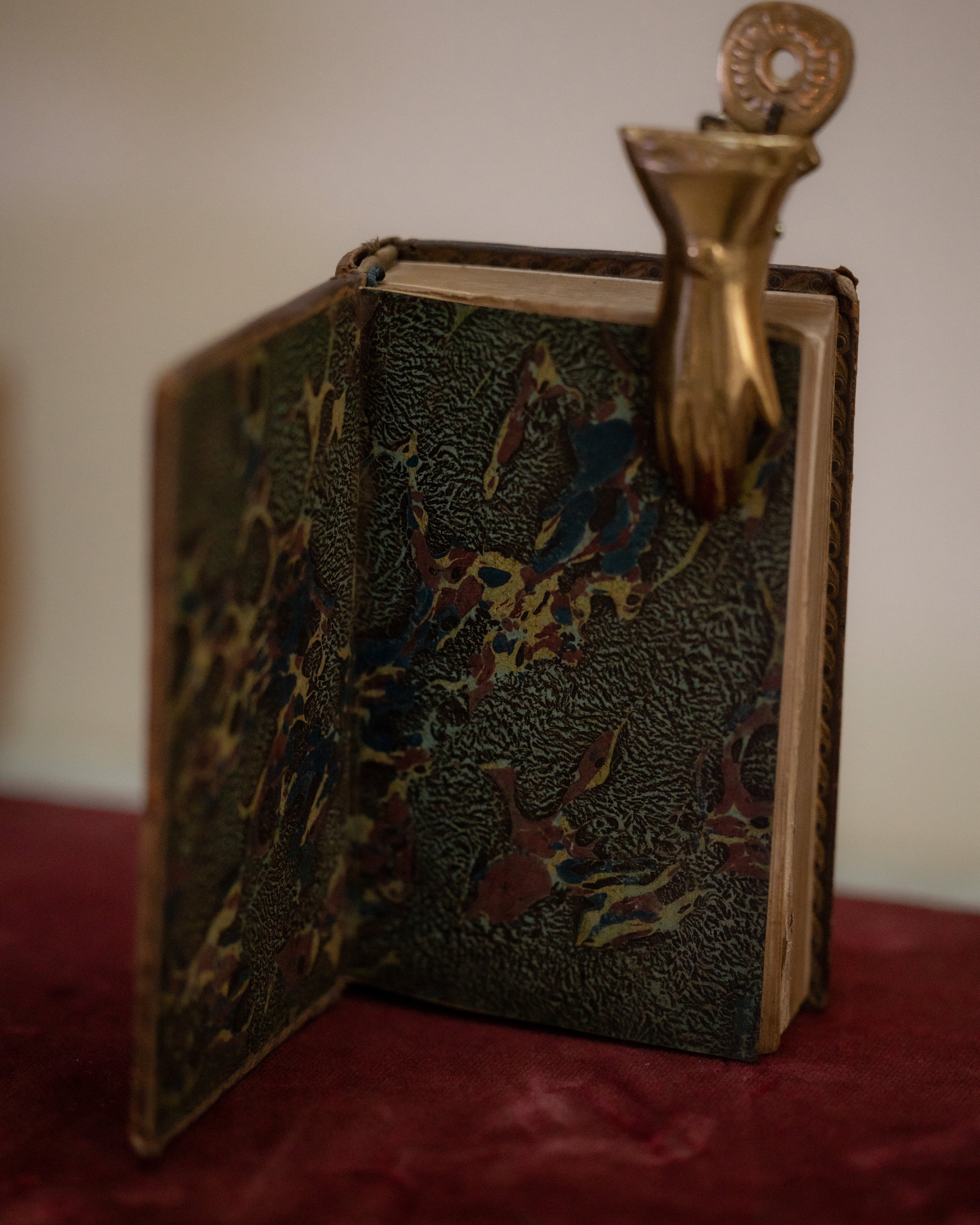 19th C. French Common Prayer Leather Book