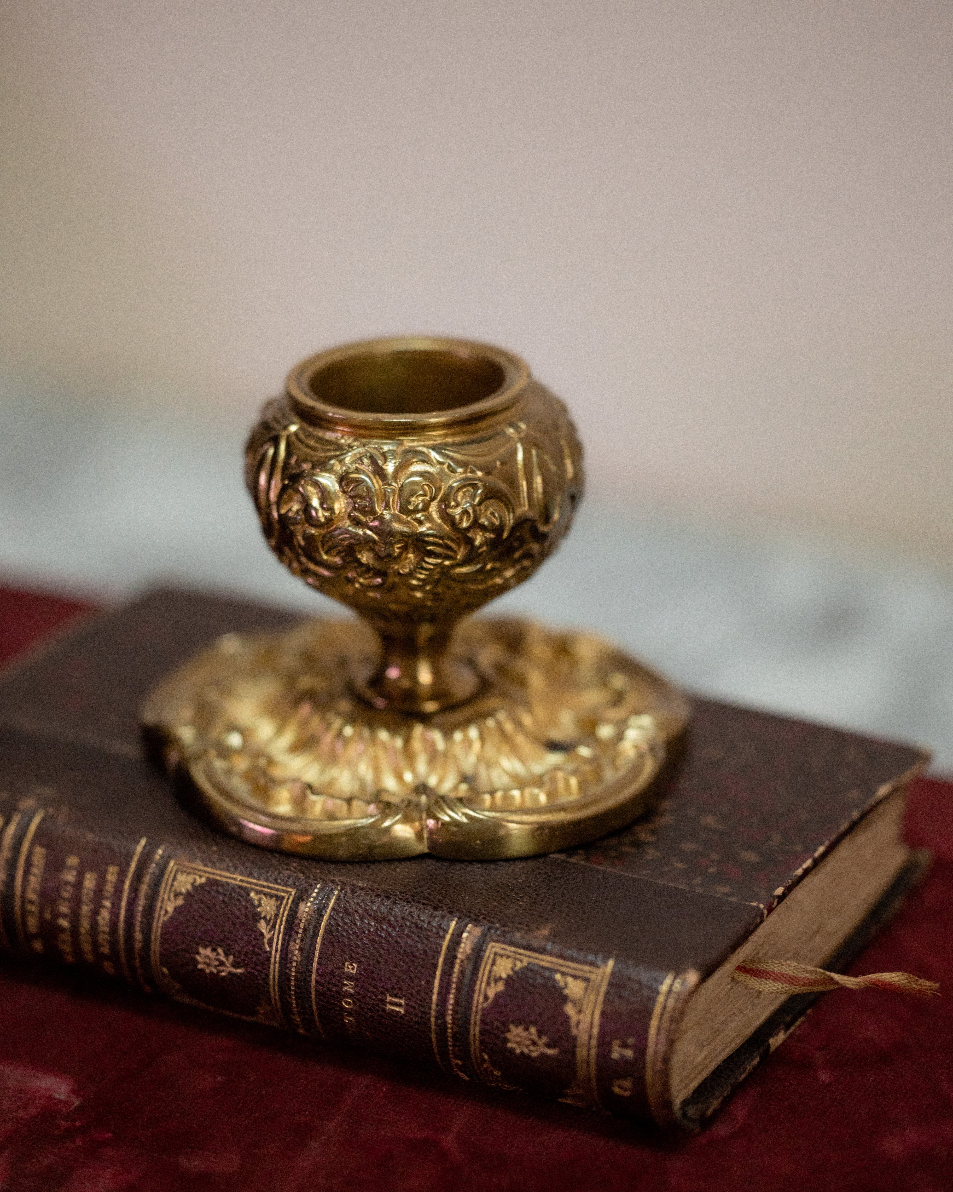 Brass Ornate Candle Holder