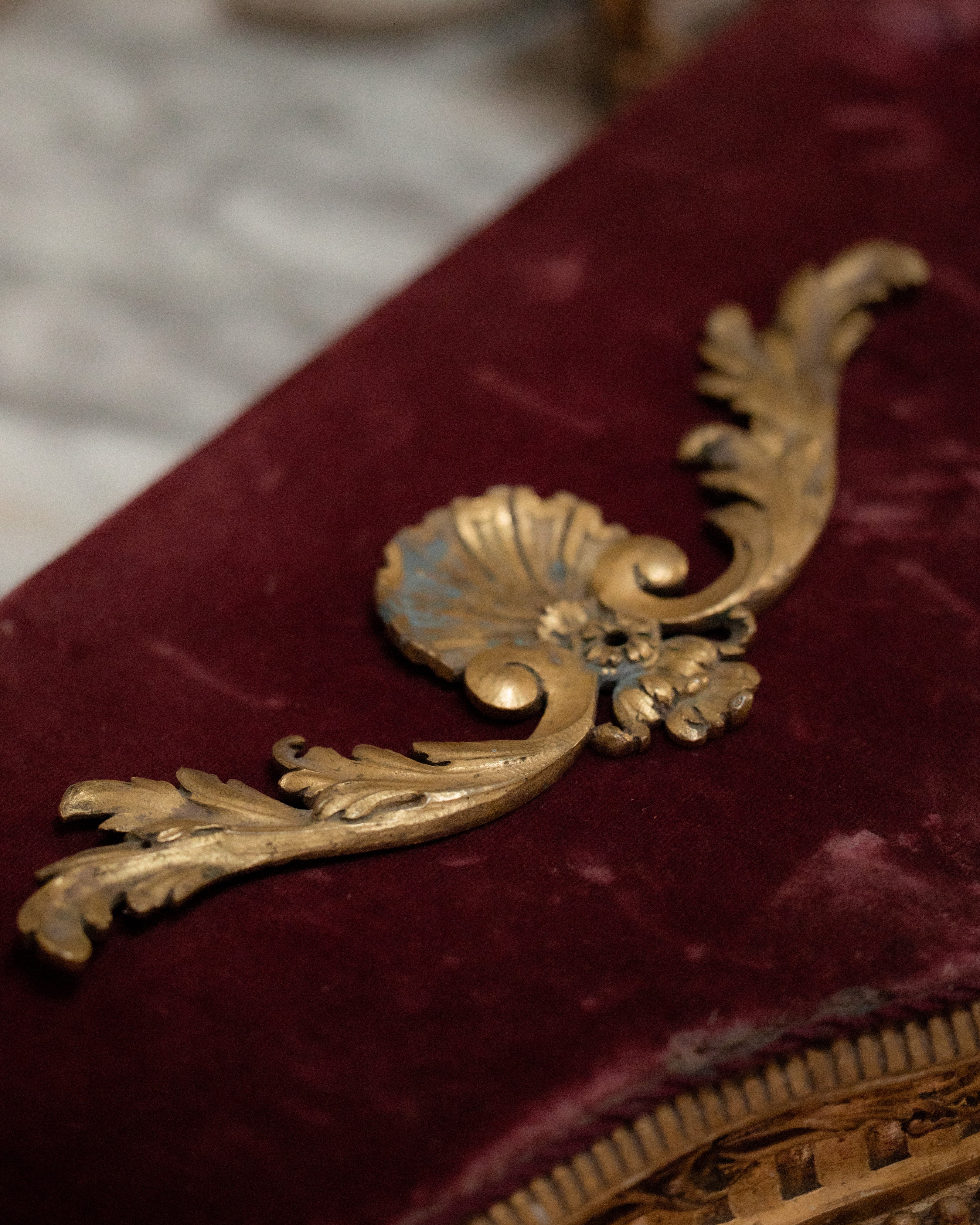 Antique French Bronze Salvage Pediment