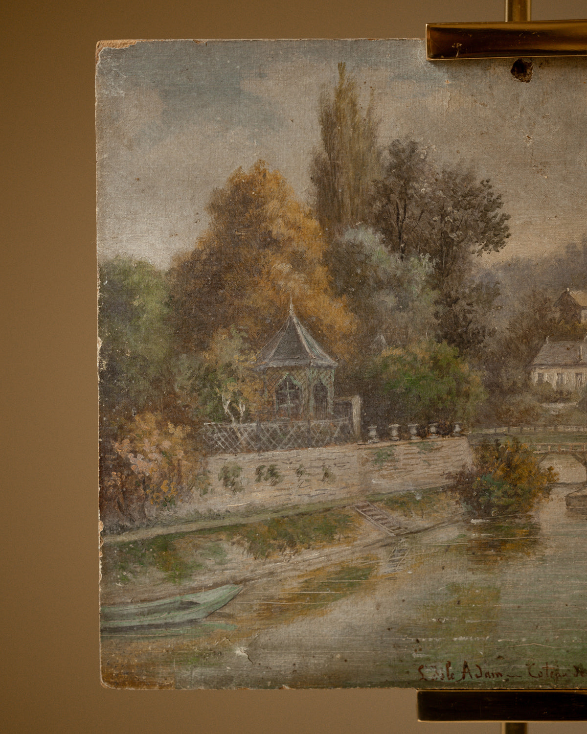 Antique French L’Isle-Adam Landscape Painting