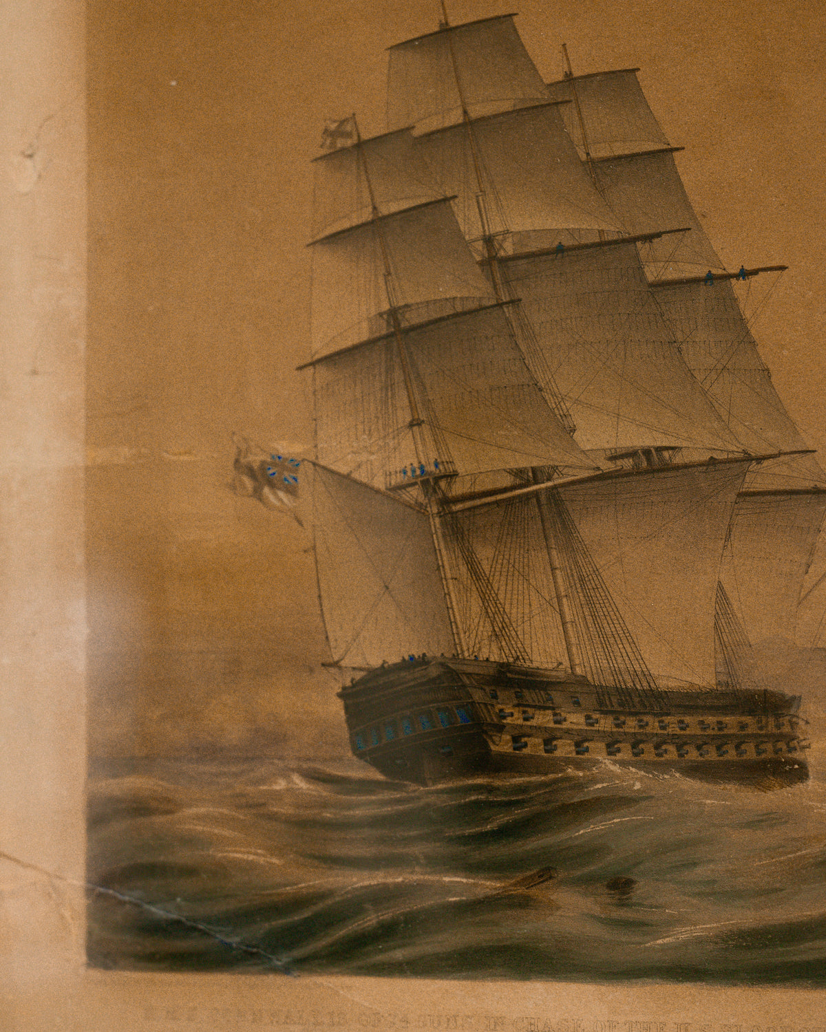 Pair of 19th-Century Hand-Colored Maritime Lithographs