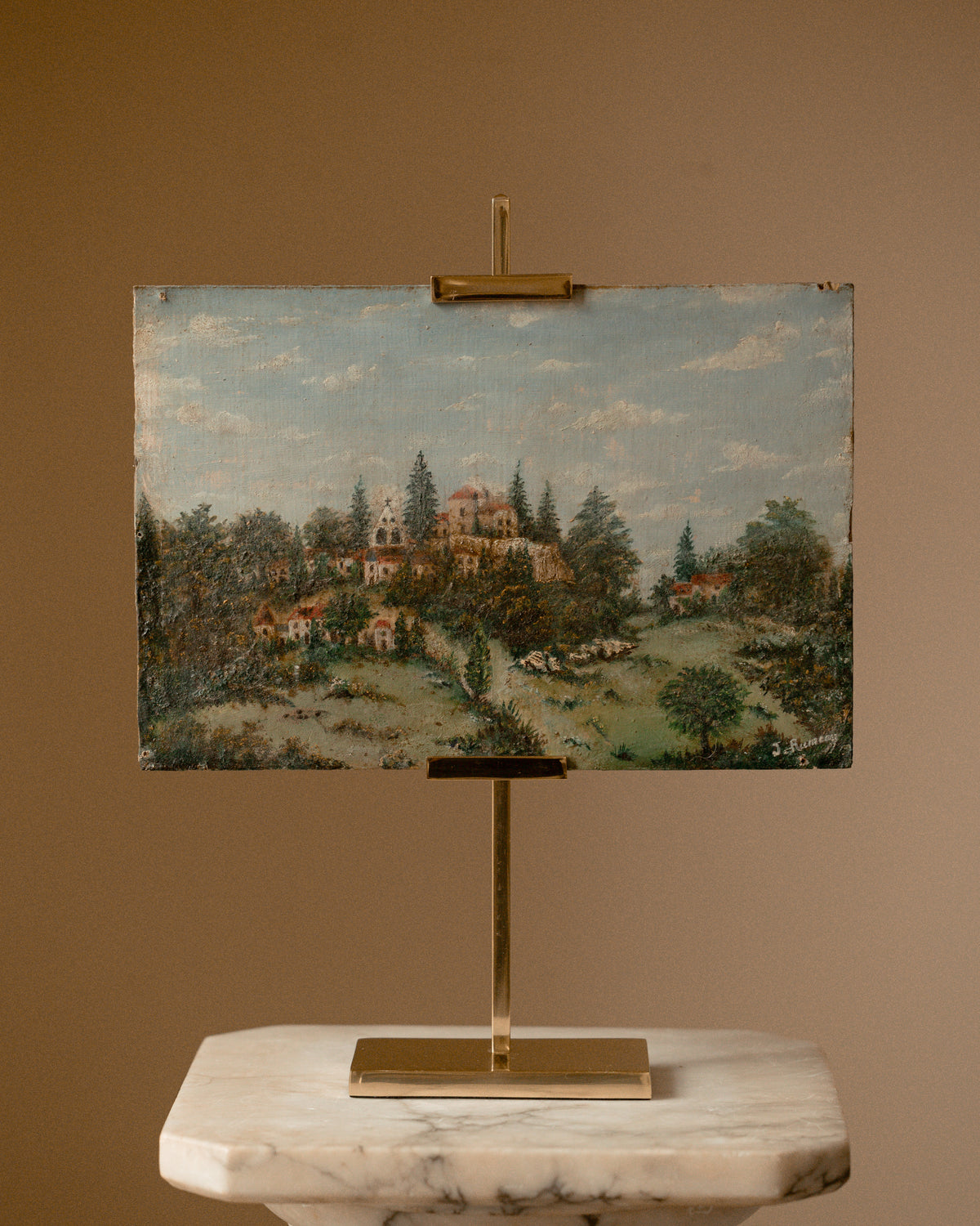 European Village Landscape Oil Painting