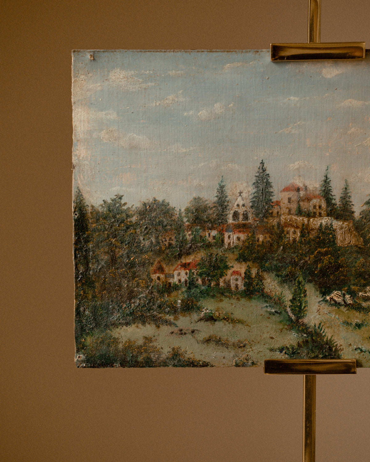 European Village Landscape Oil Painting