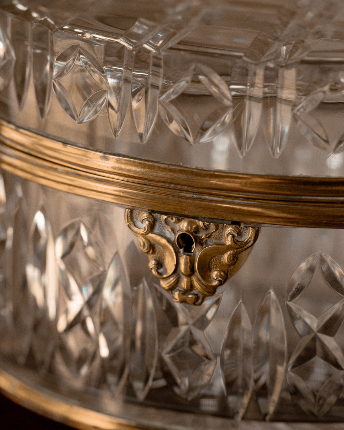 Napoleon III Cut Crystal Casket, Attributed to Baccarat, c. 1870