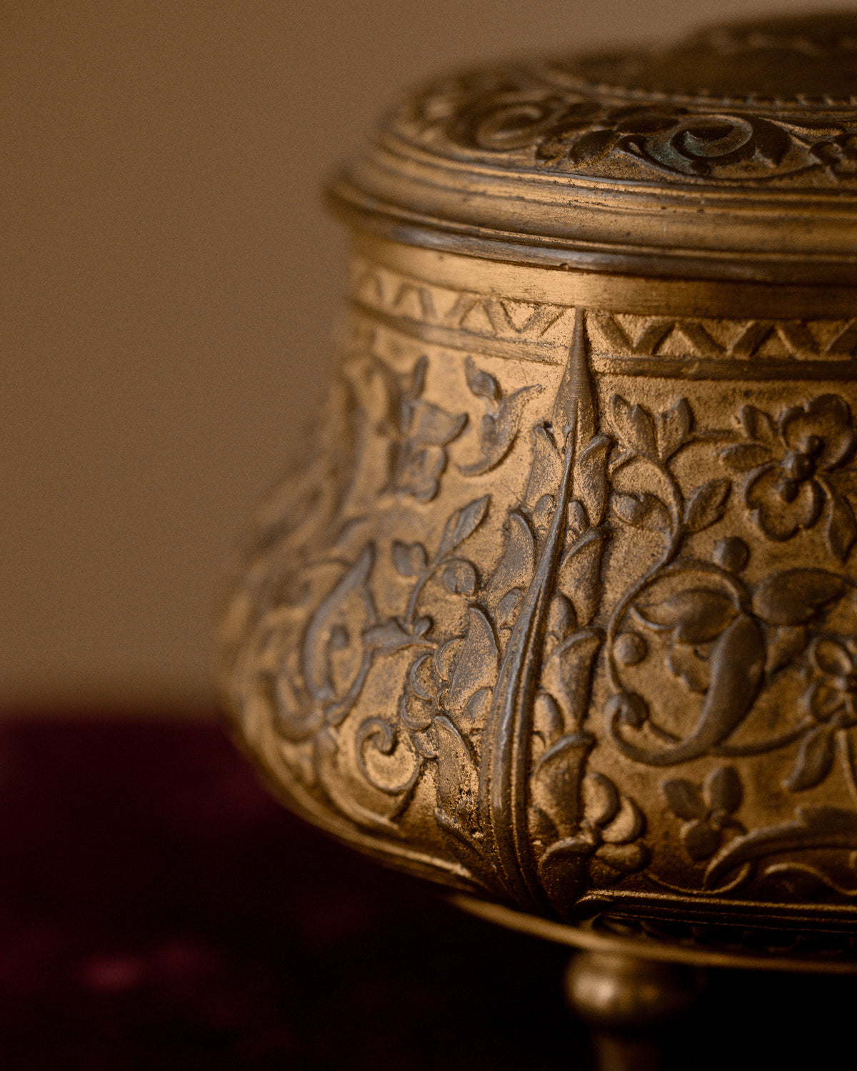 19th C. French F. Barbedienne Gilt Bronze Jewelry Casket