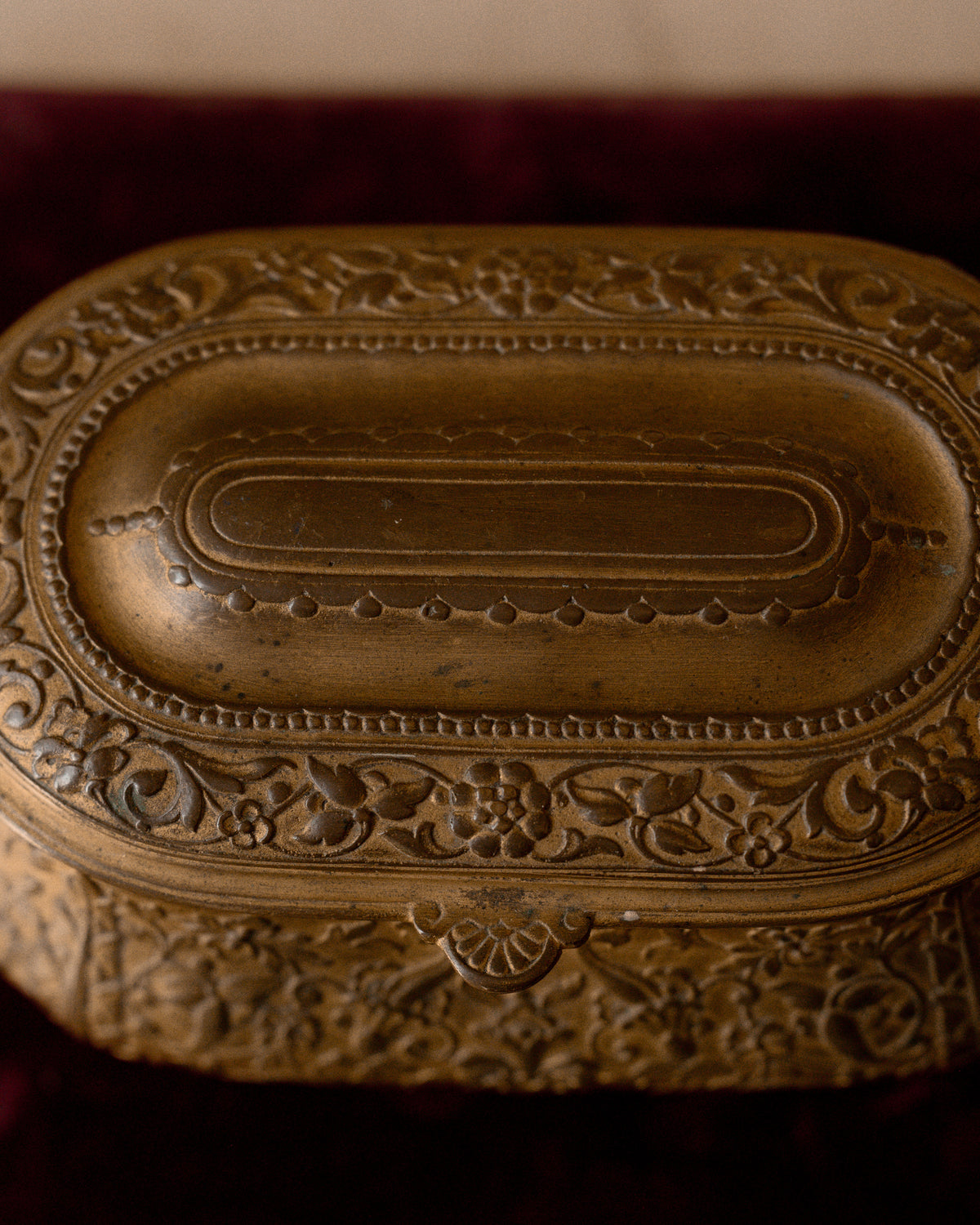 19th C. French F. Barbedienne Gilt Bronze Jewelry Casket