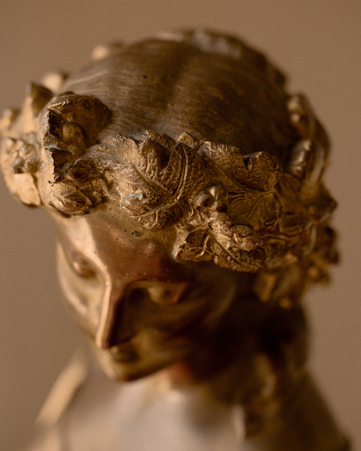 Antique Gilt Classical Female Bust