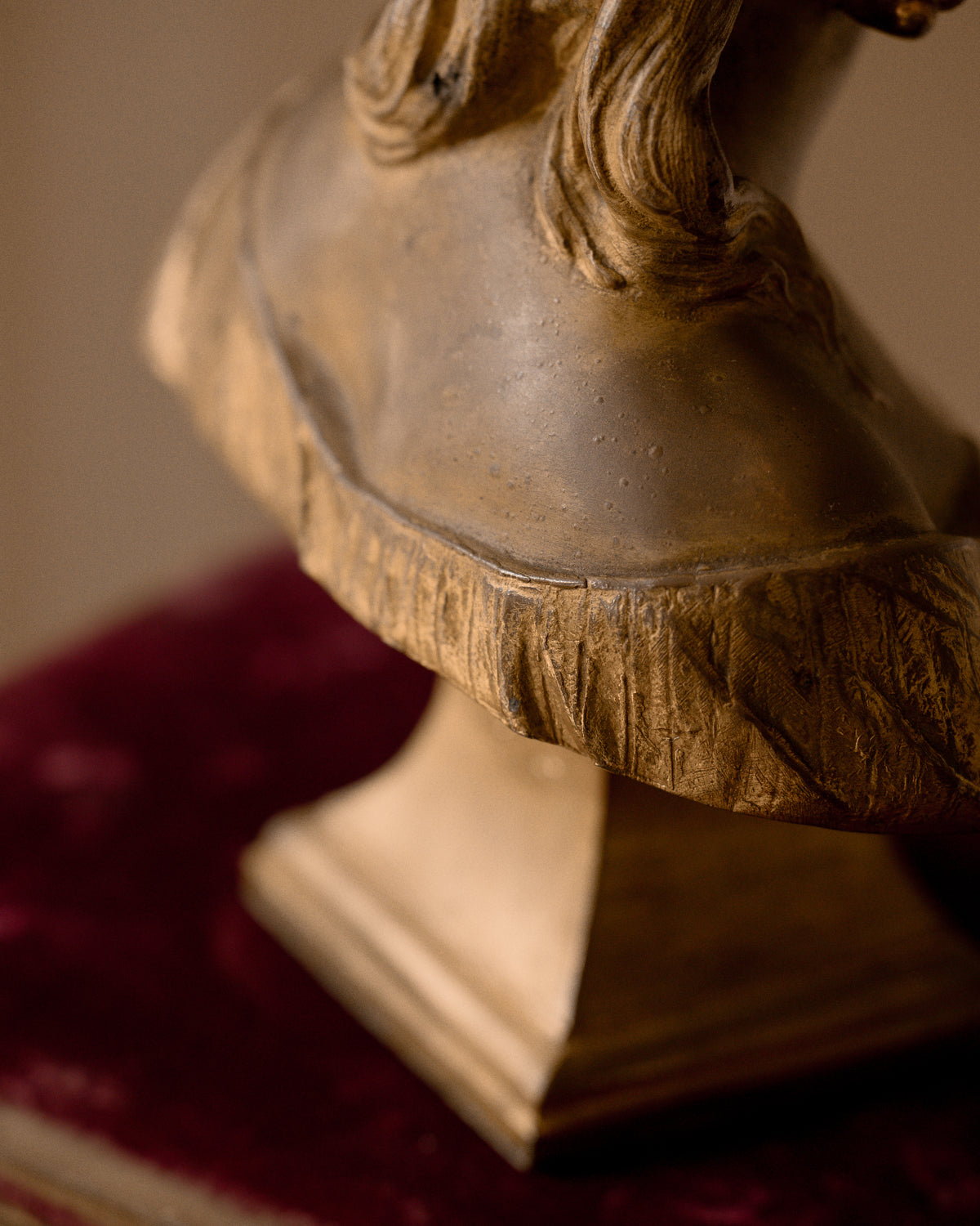 Antique Gilt Classical Female Bust
