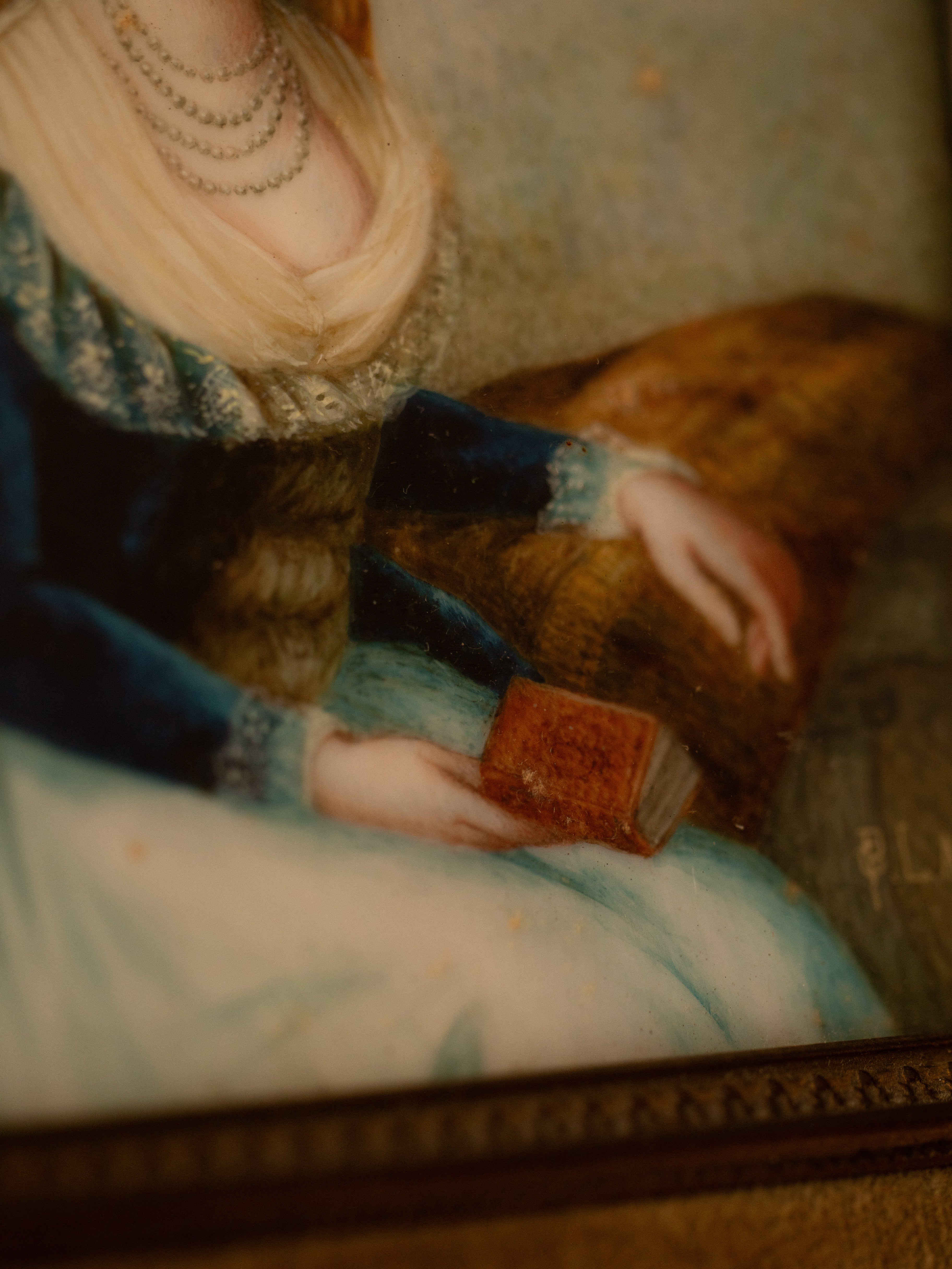 European 19th Century Hand Painted Portrait of Marie Antoinette