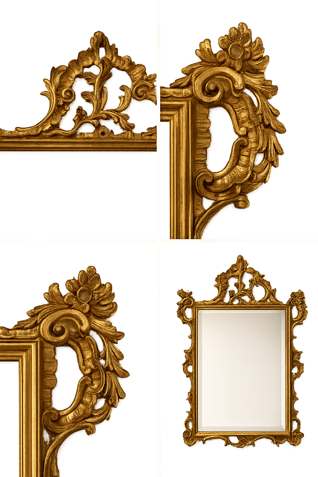 Pair of Italian Ornate Gilt Mirrors