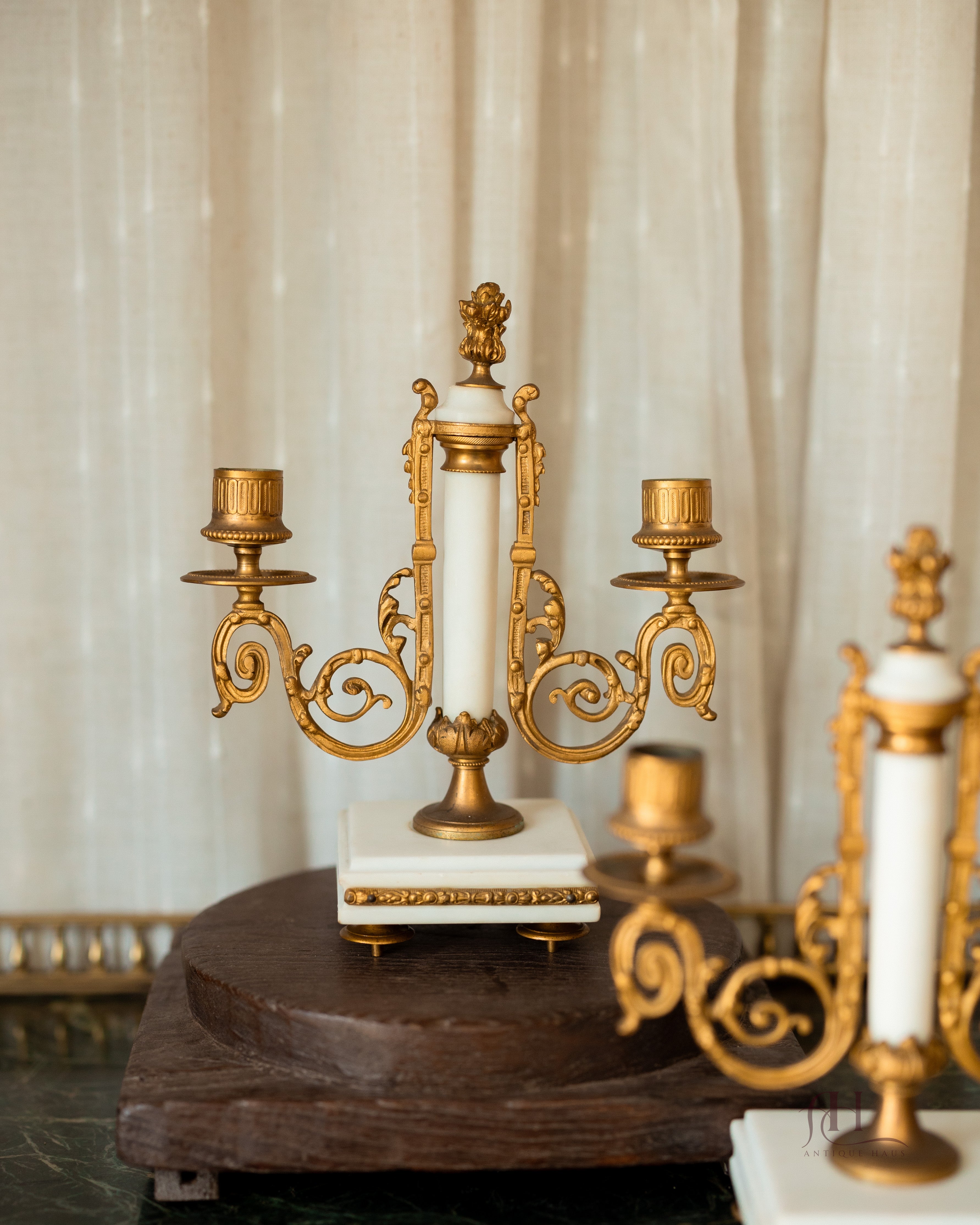 Louis XVI Marble & Bronze Candelabras