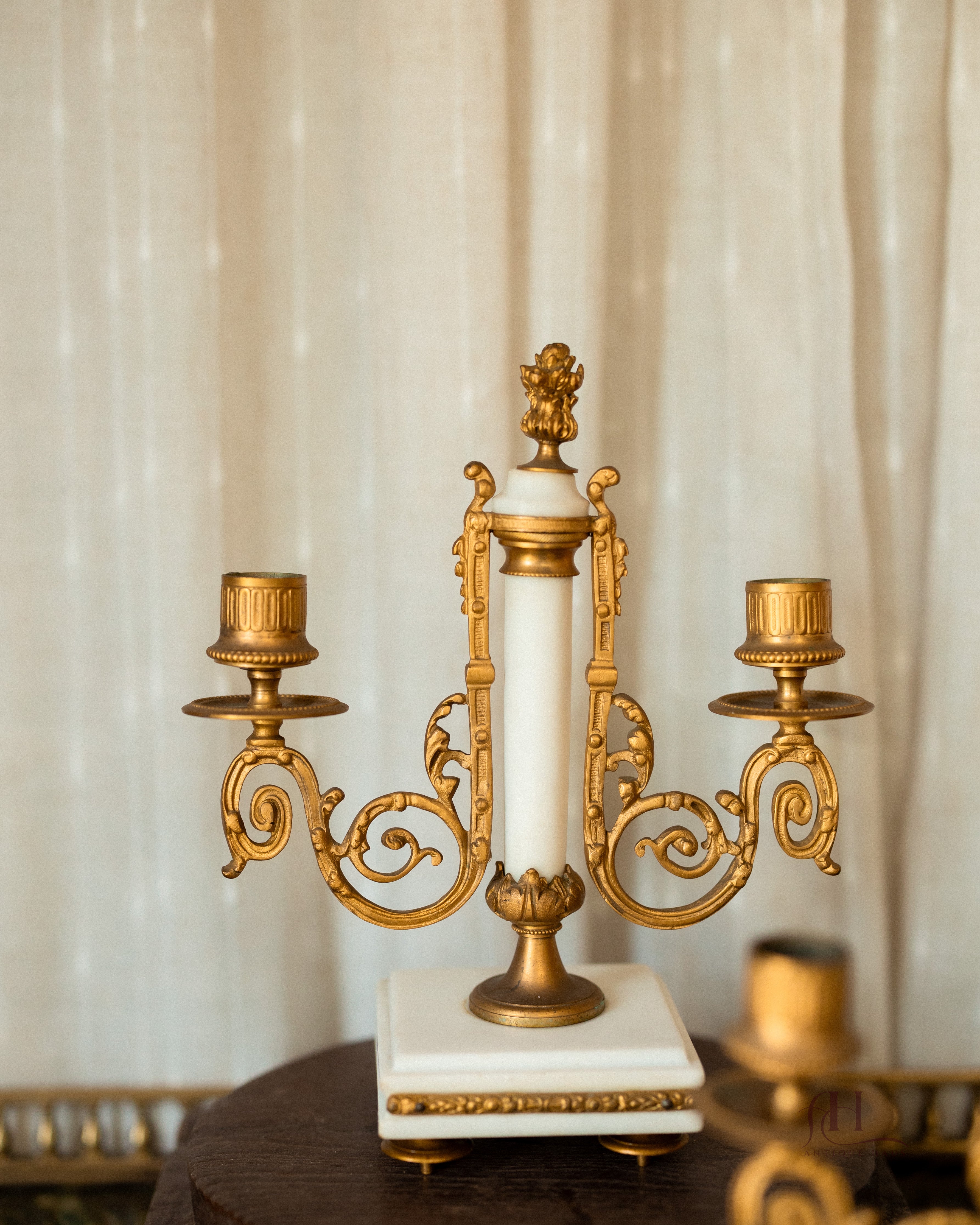 Louis XVI Marble & Bronze Candelabras