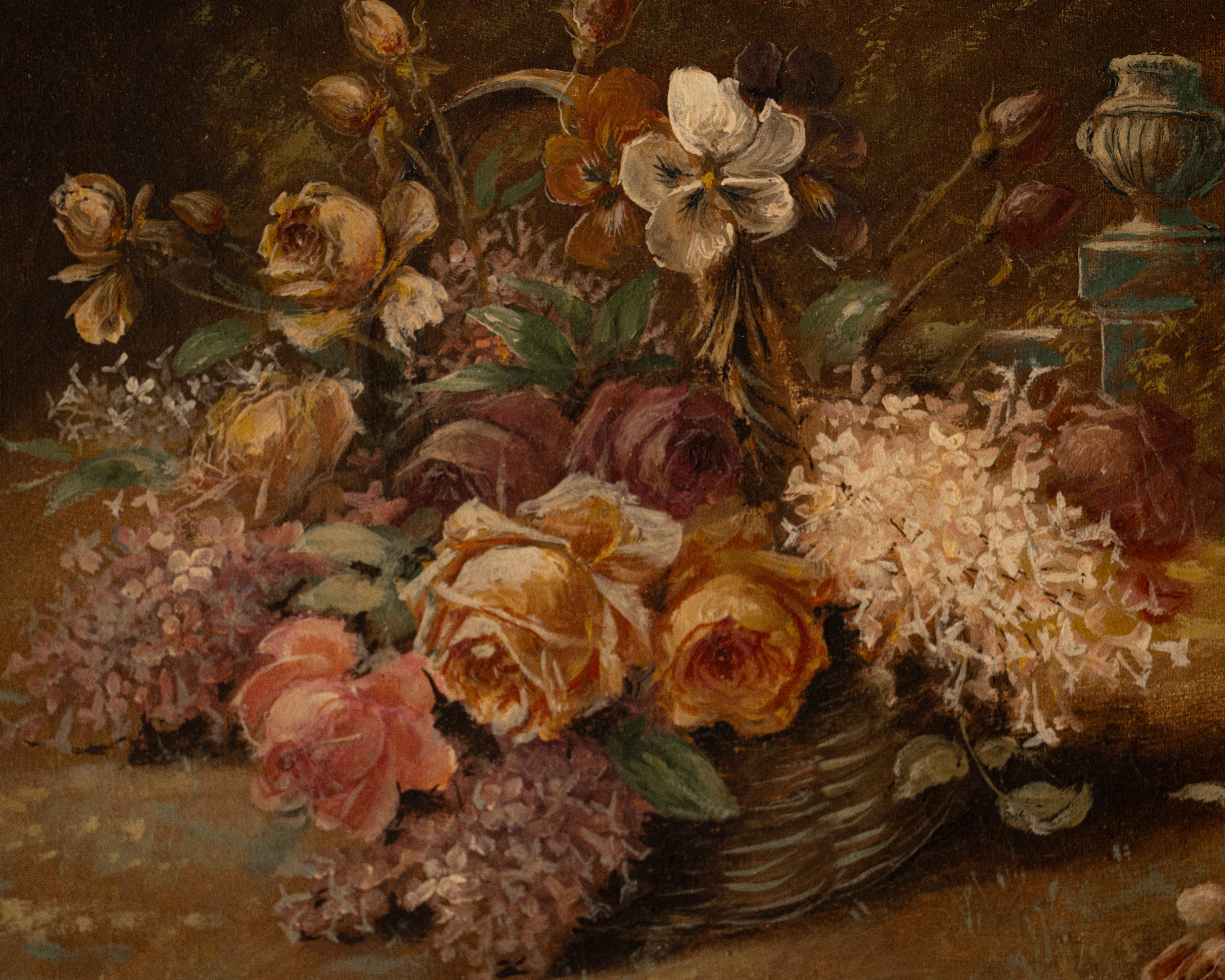 1924 Signed Floral Still Life Painting by Carl Mütze