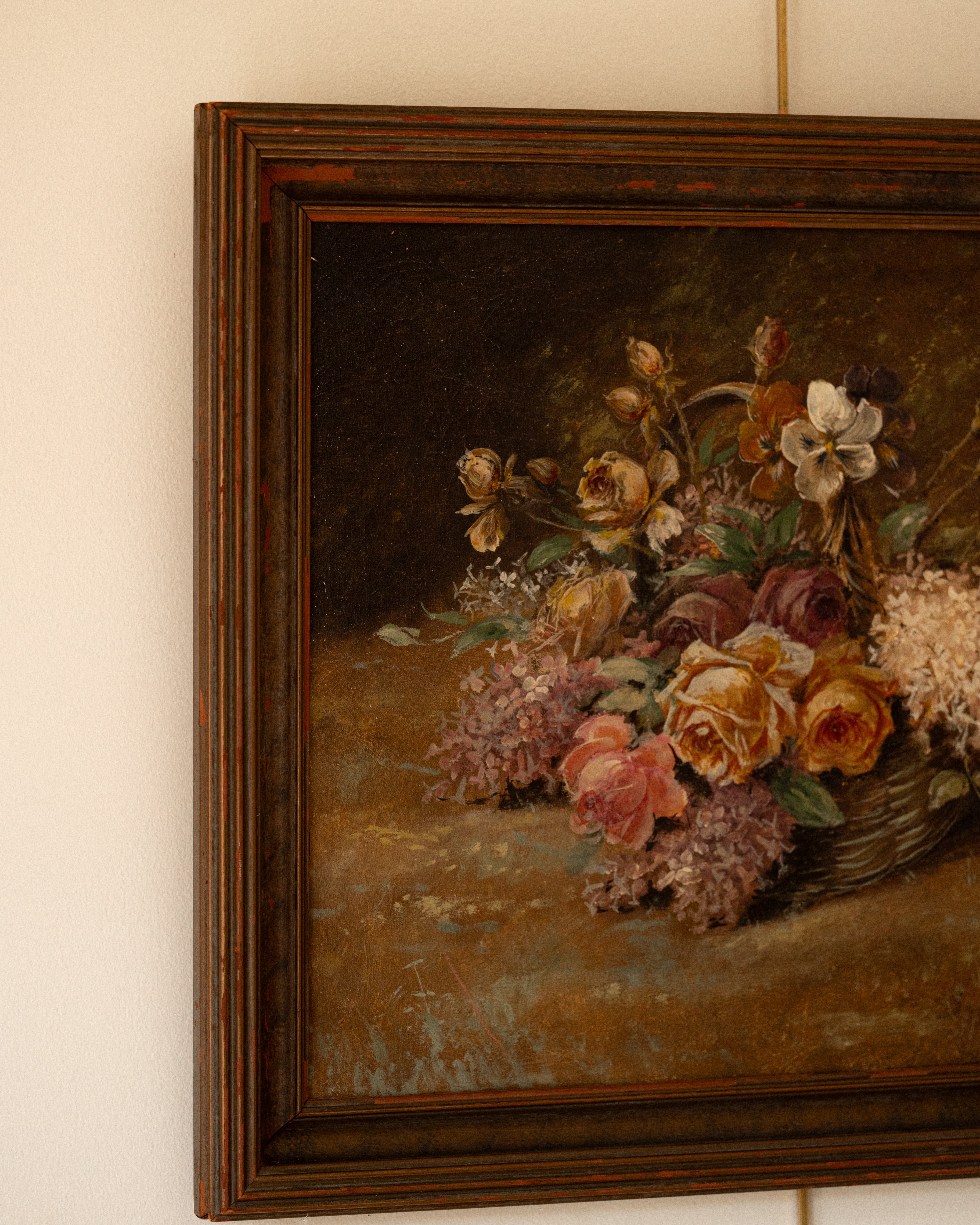 1924 Signed Floral Still Life Painting by Carl Mütze
