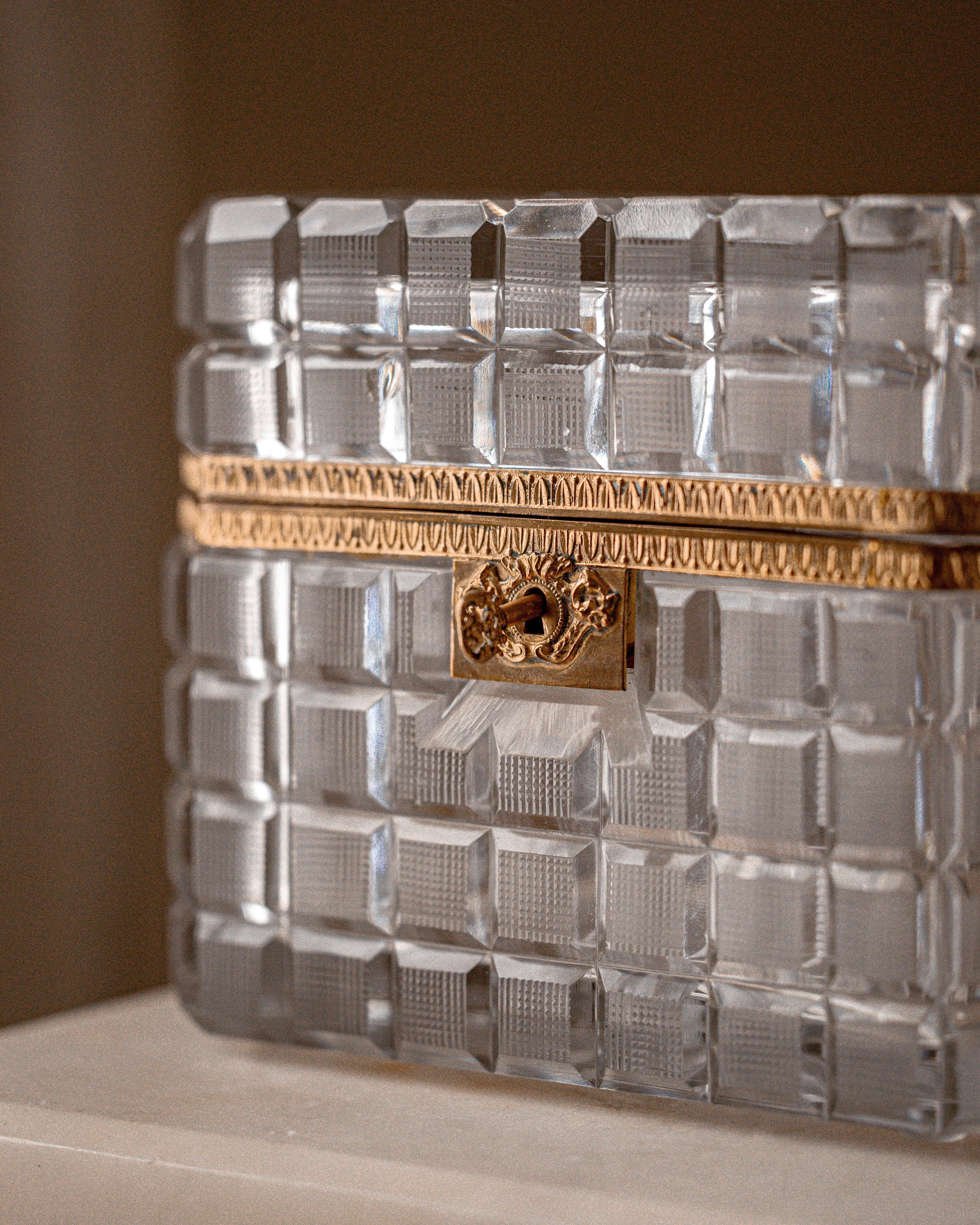 1880's French Crystal Casket