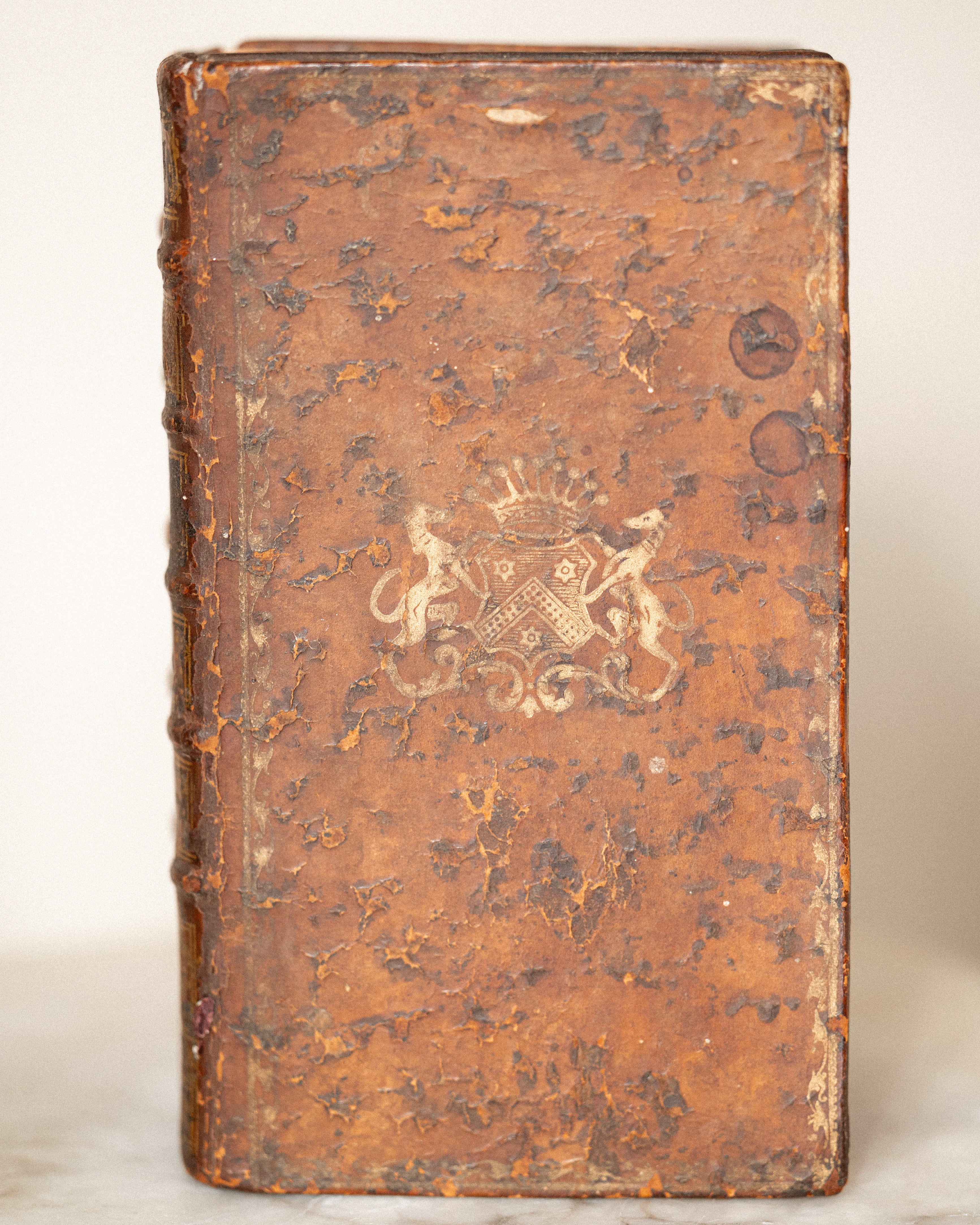 French Faux Book Tantalus w/ Crest