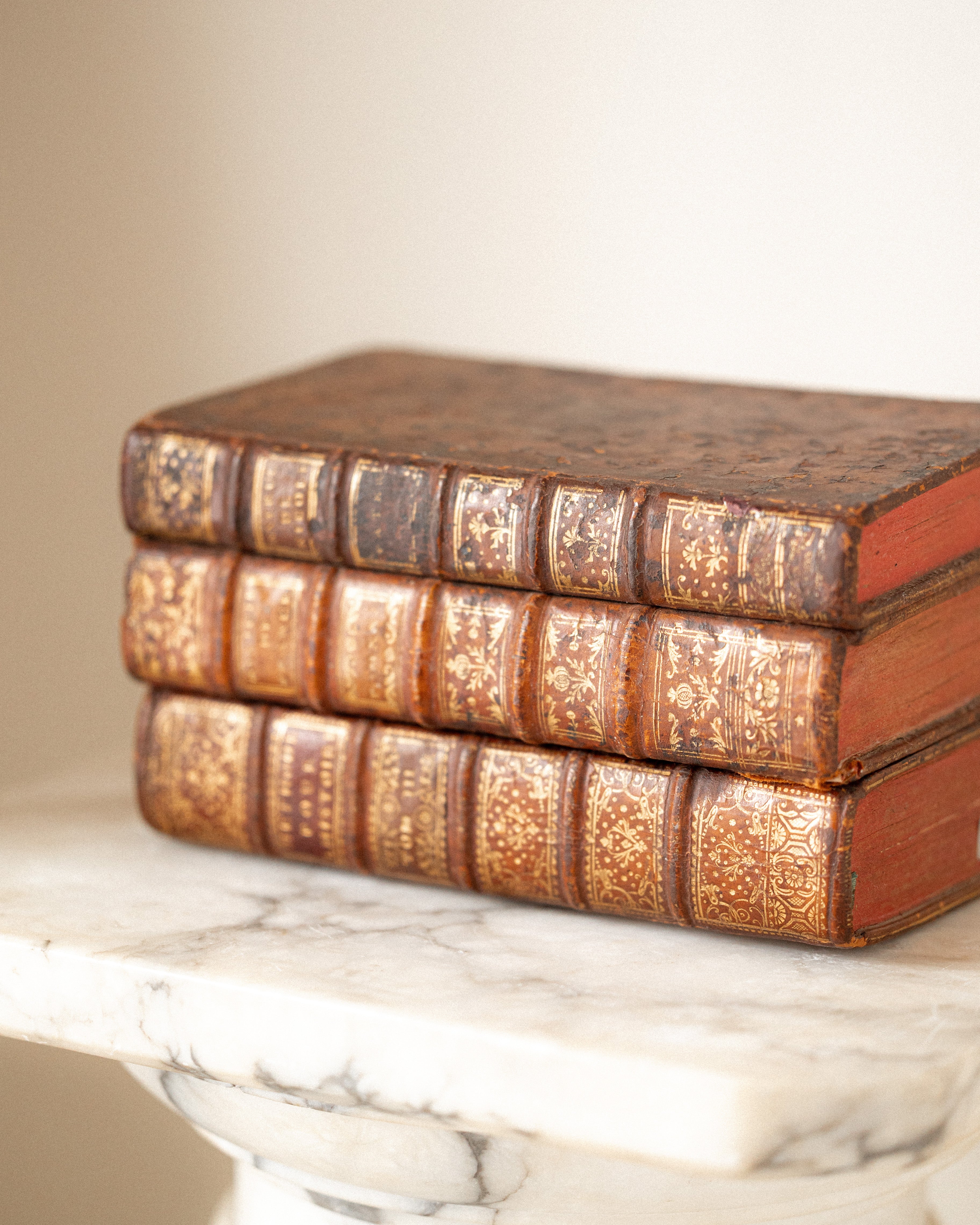 French Faux Book Tantalus w/ Crest