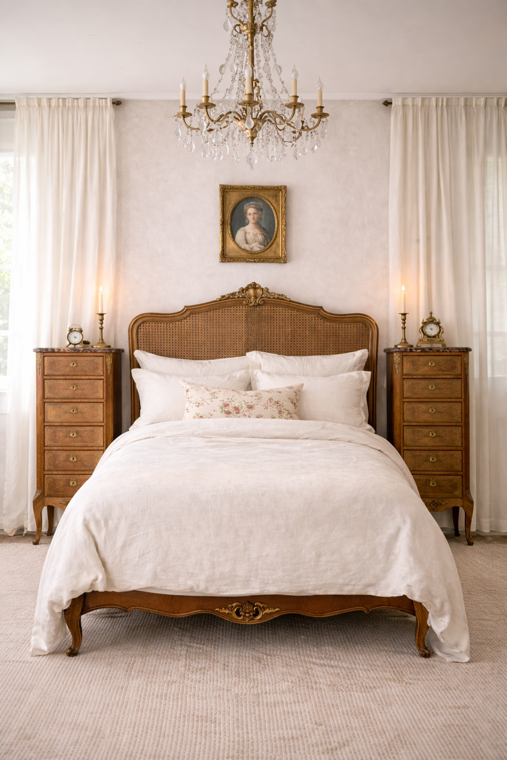 Pair of French Louis XVI 6-drawer Semainier Style Tall Chests