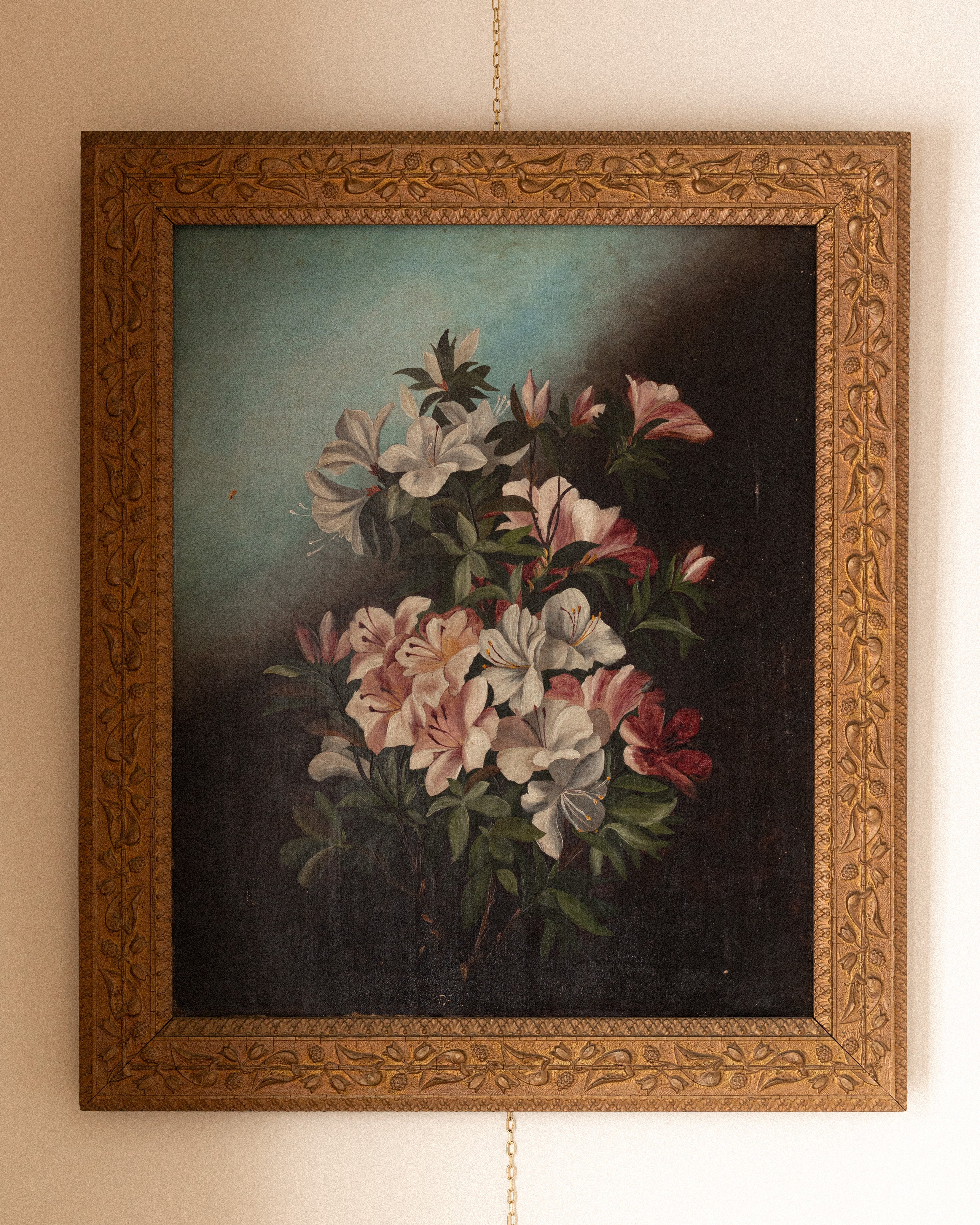 19th Century Azalea Floral Still Life