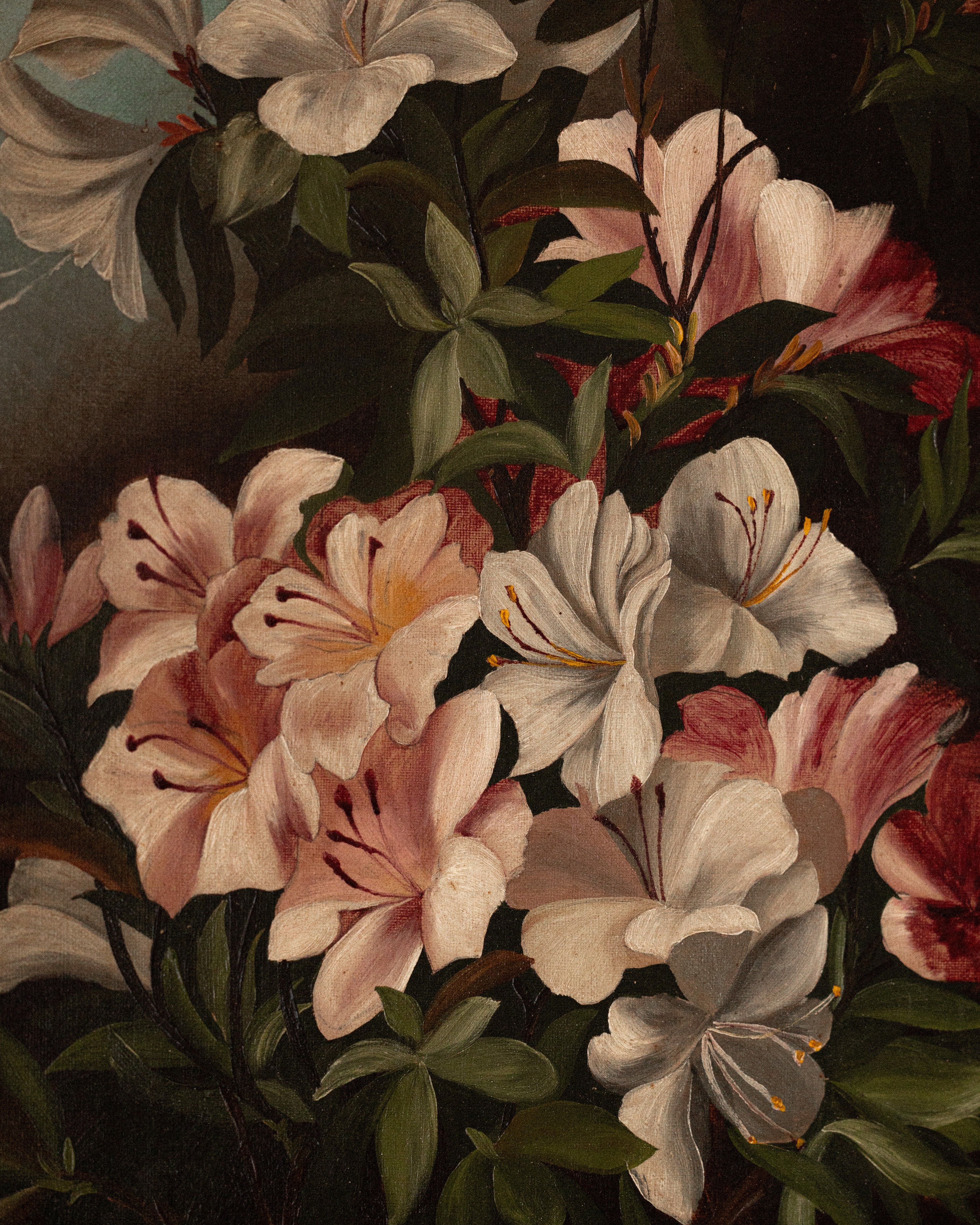19th Century Azalea Floral Still Life