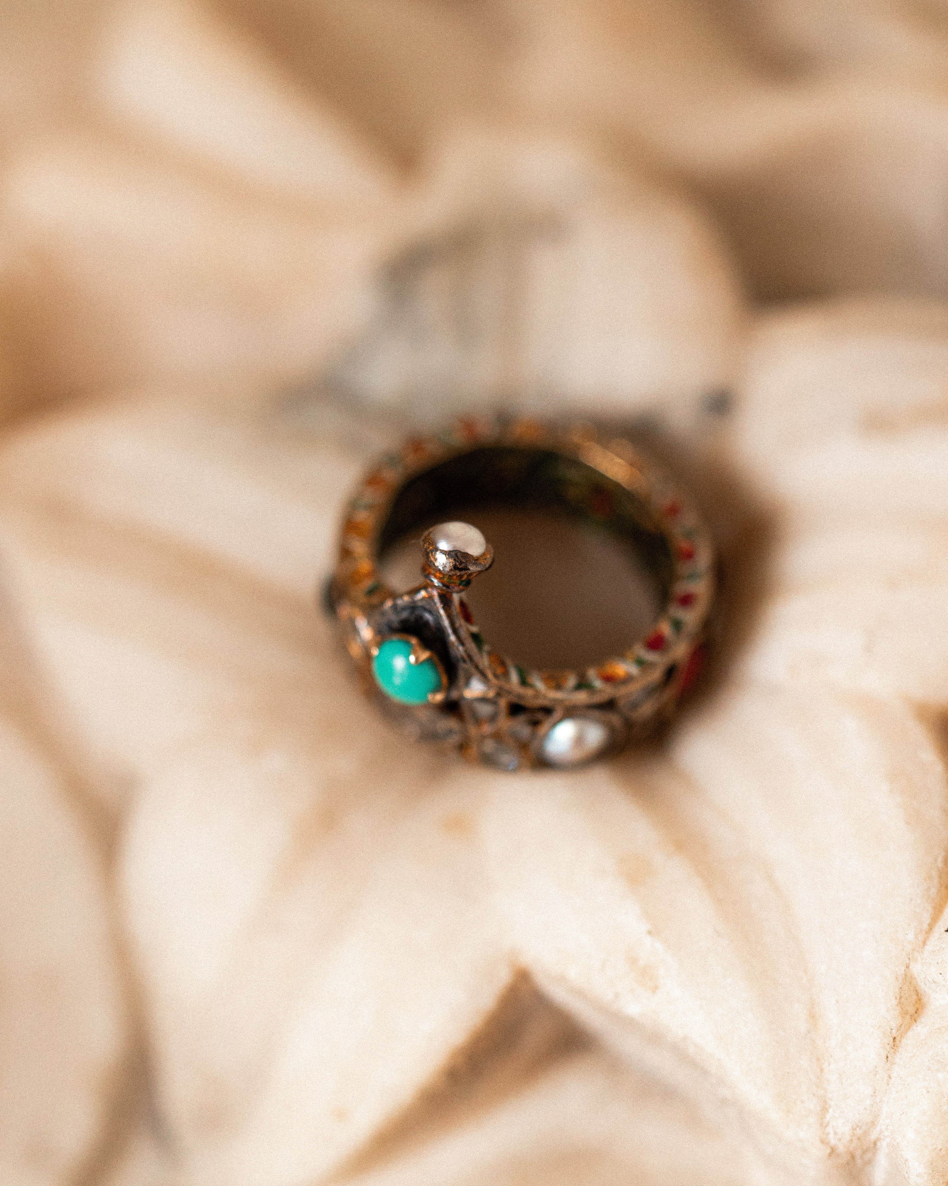 Vintage Indian Multi-Stone Ring