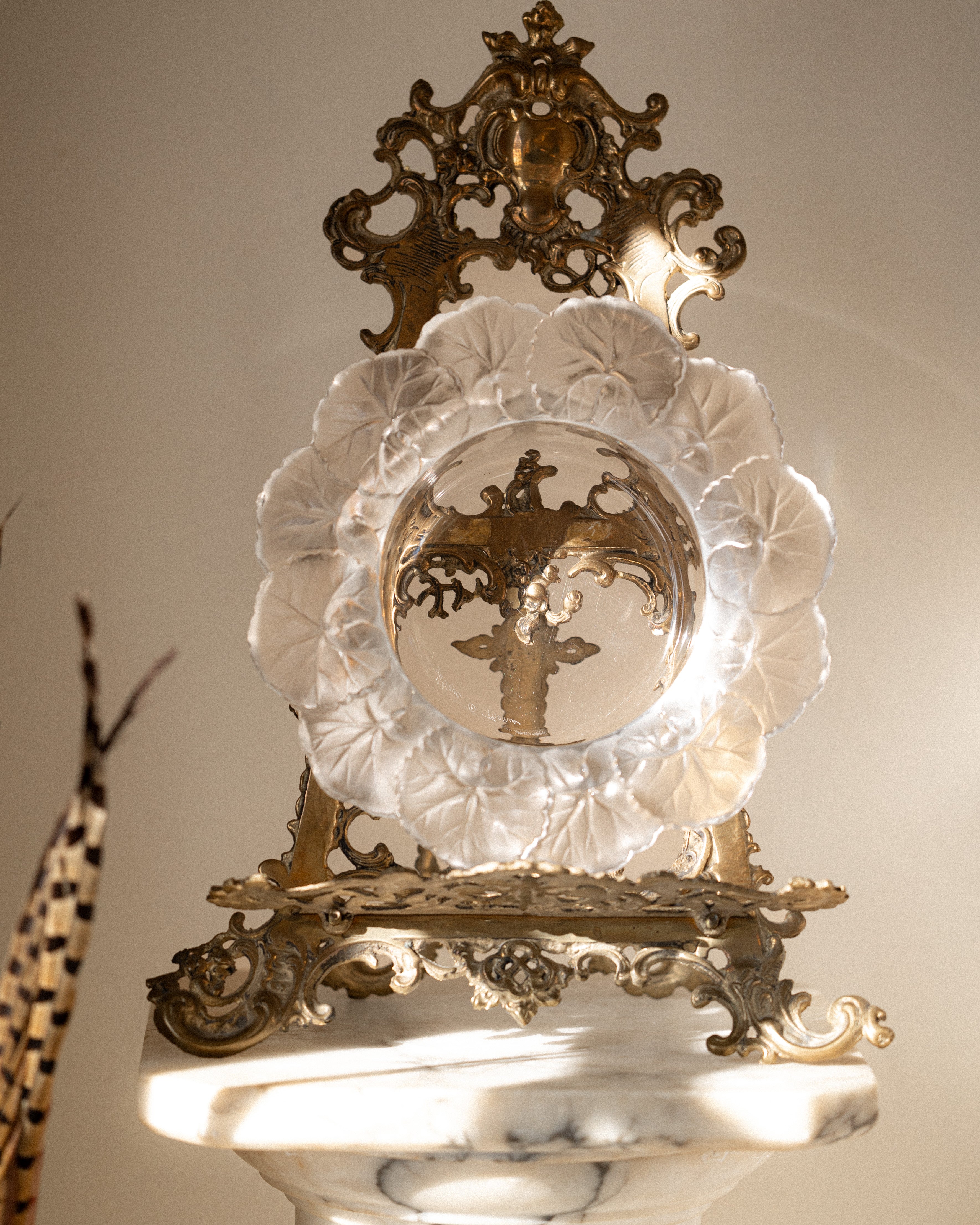 Lalique France Frosted Crystal Dish