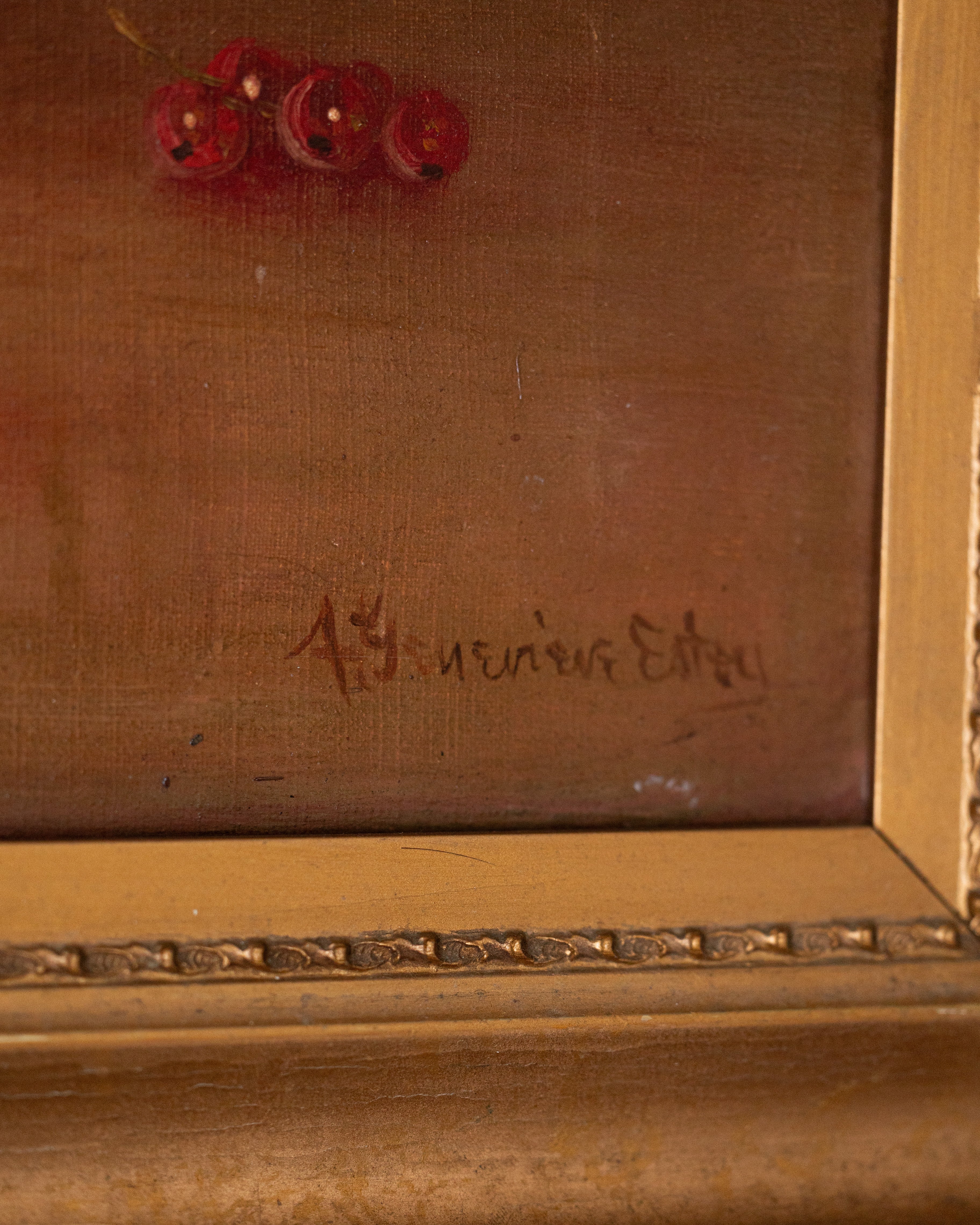Antique Still Life of Red Currants