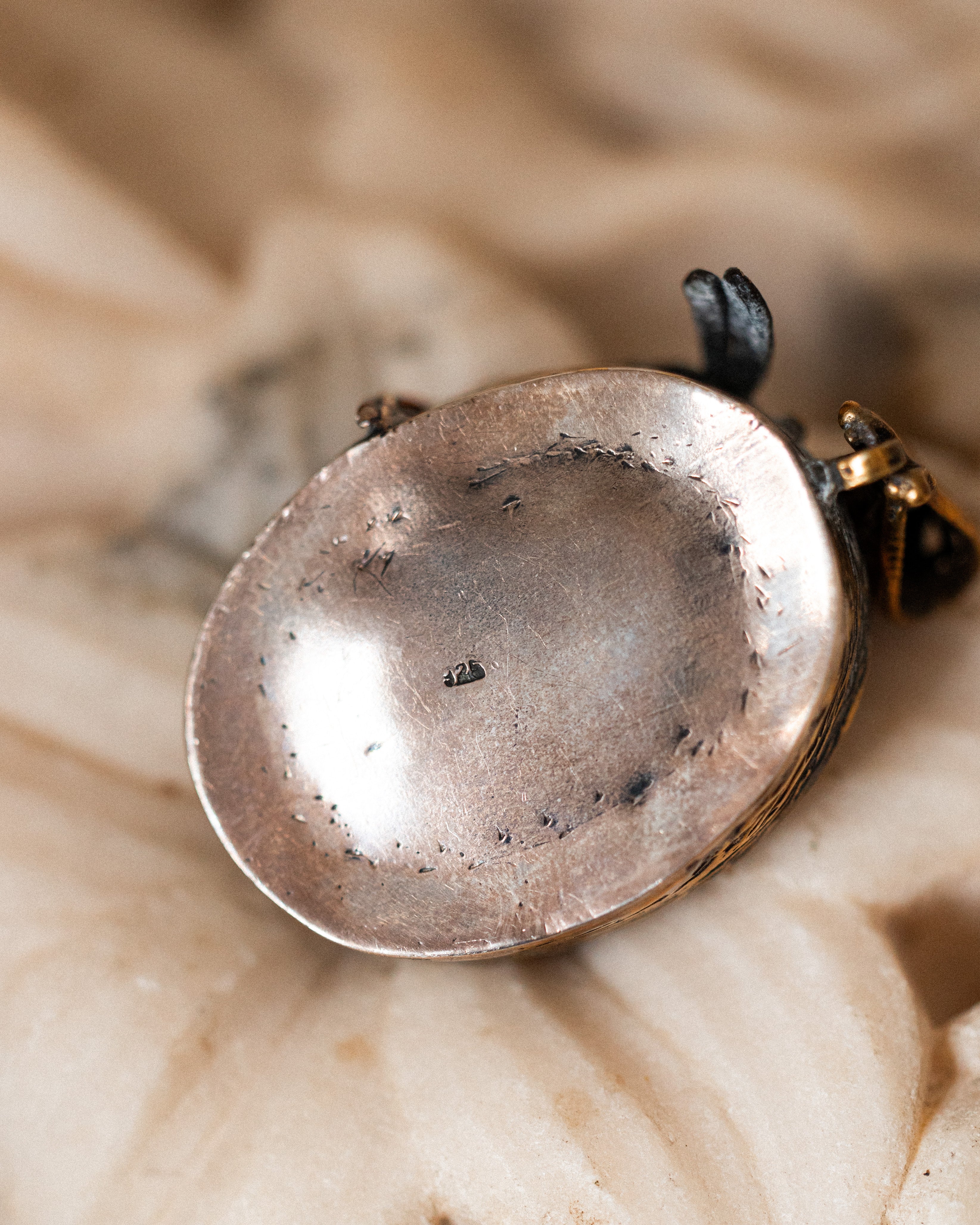 Sterling Silver Faceted Glass Dragonfly Pendant