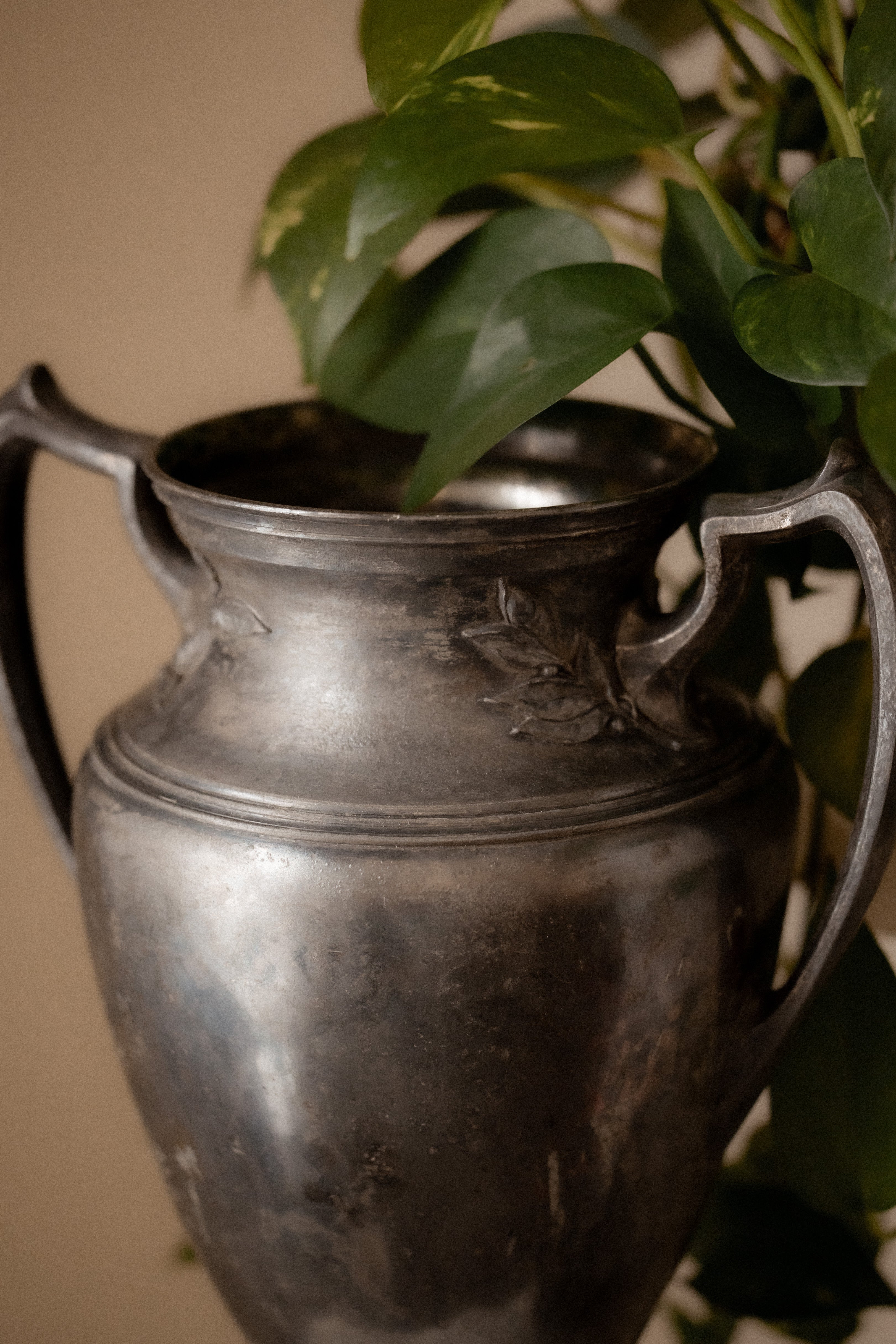 Antique Wallace Bros. Silverplate Urn-Form Vase