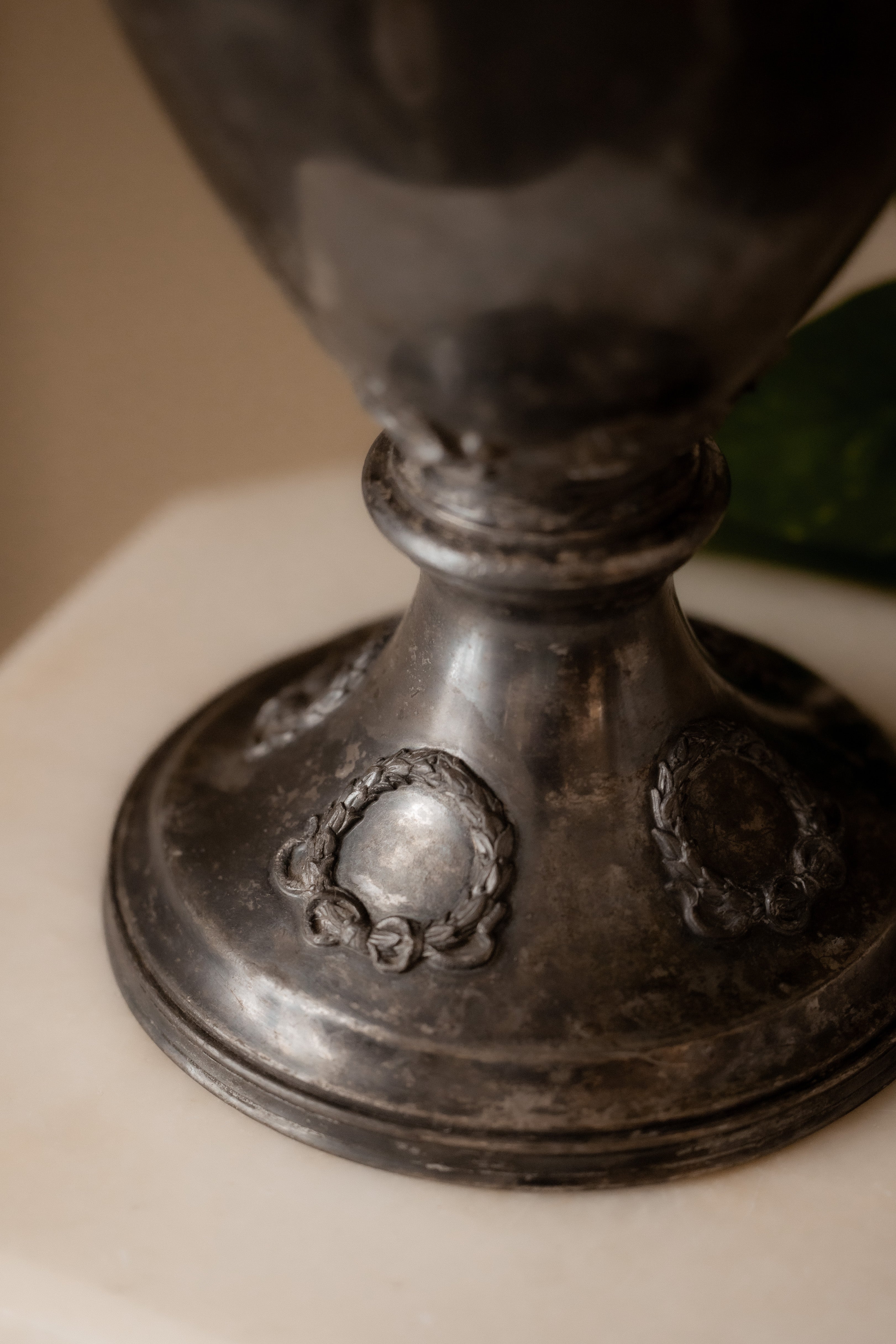 Antique Wallace Bros. Silverplate Urn-Form Vase